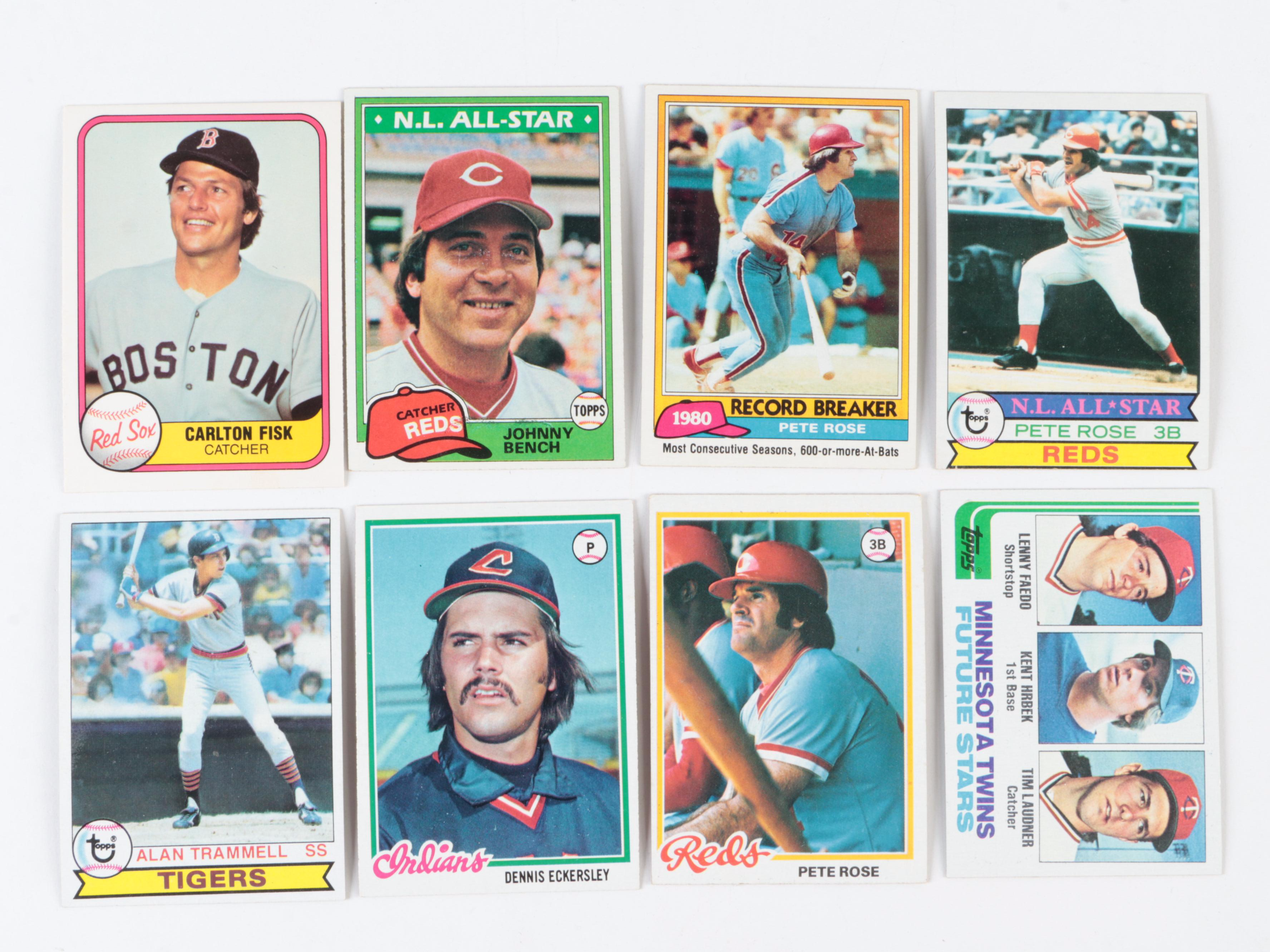 Topps, Leaf, Other Baseball Cards with Ryan, Rose, Johnson, More, 1970s–1990s