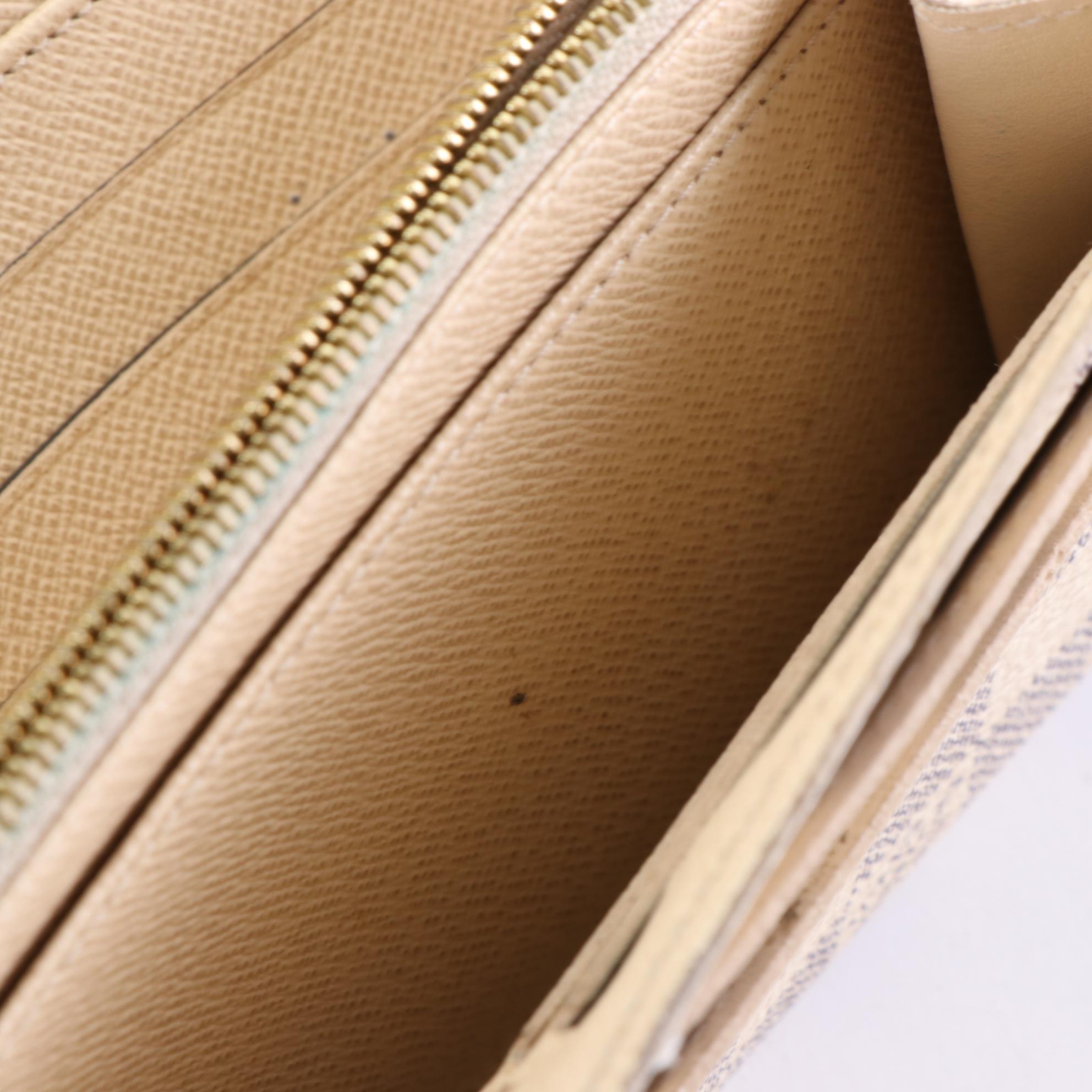 Louis Vuitton Sarah Wallet in Damier Azur Canvas and Leather