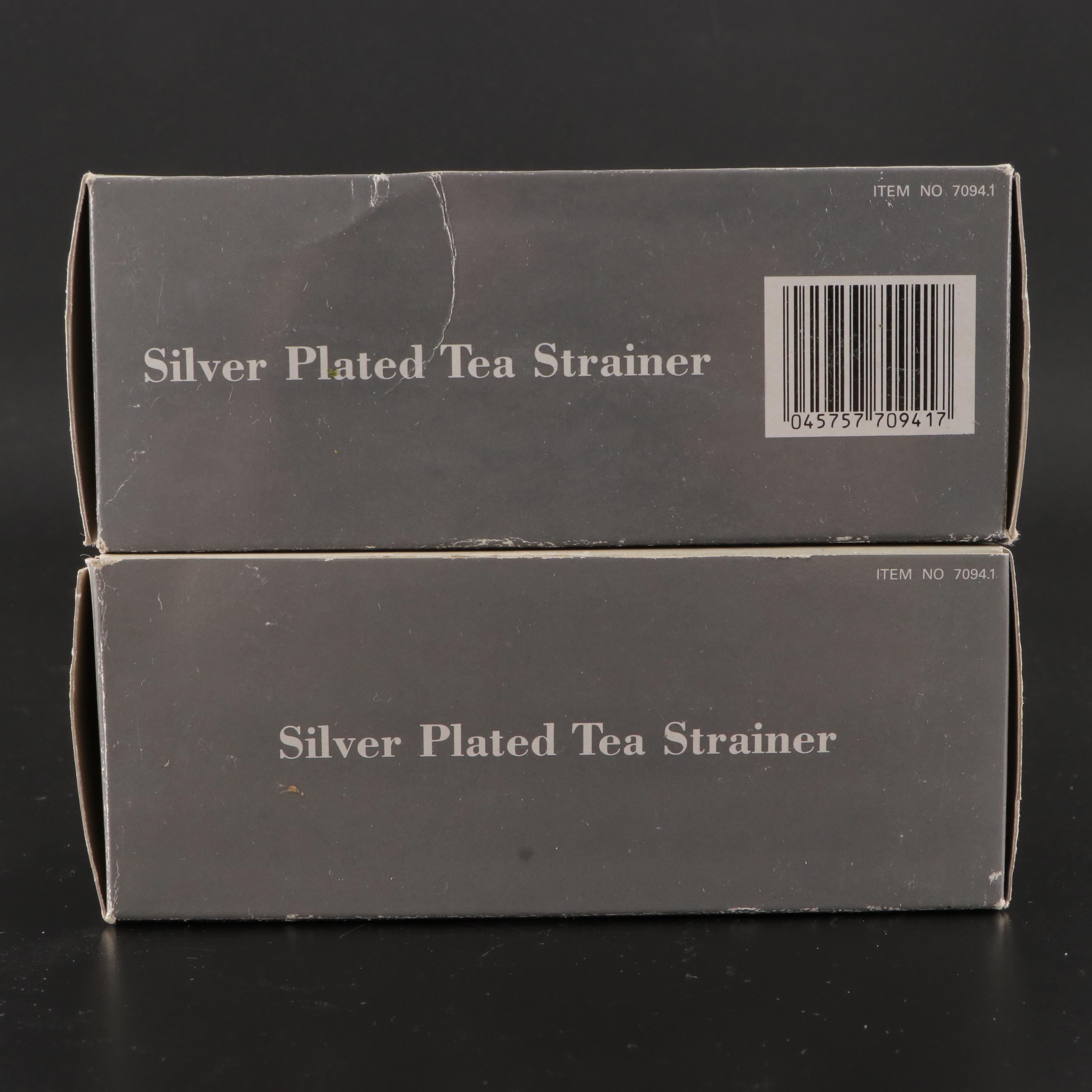 Regal Silver Tea Strainers with Assorted Silver Plate Collection