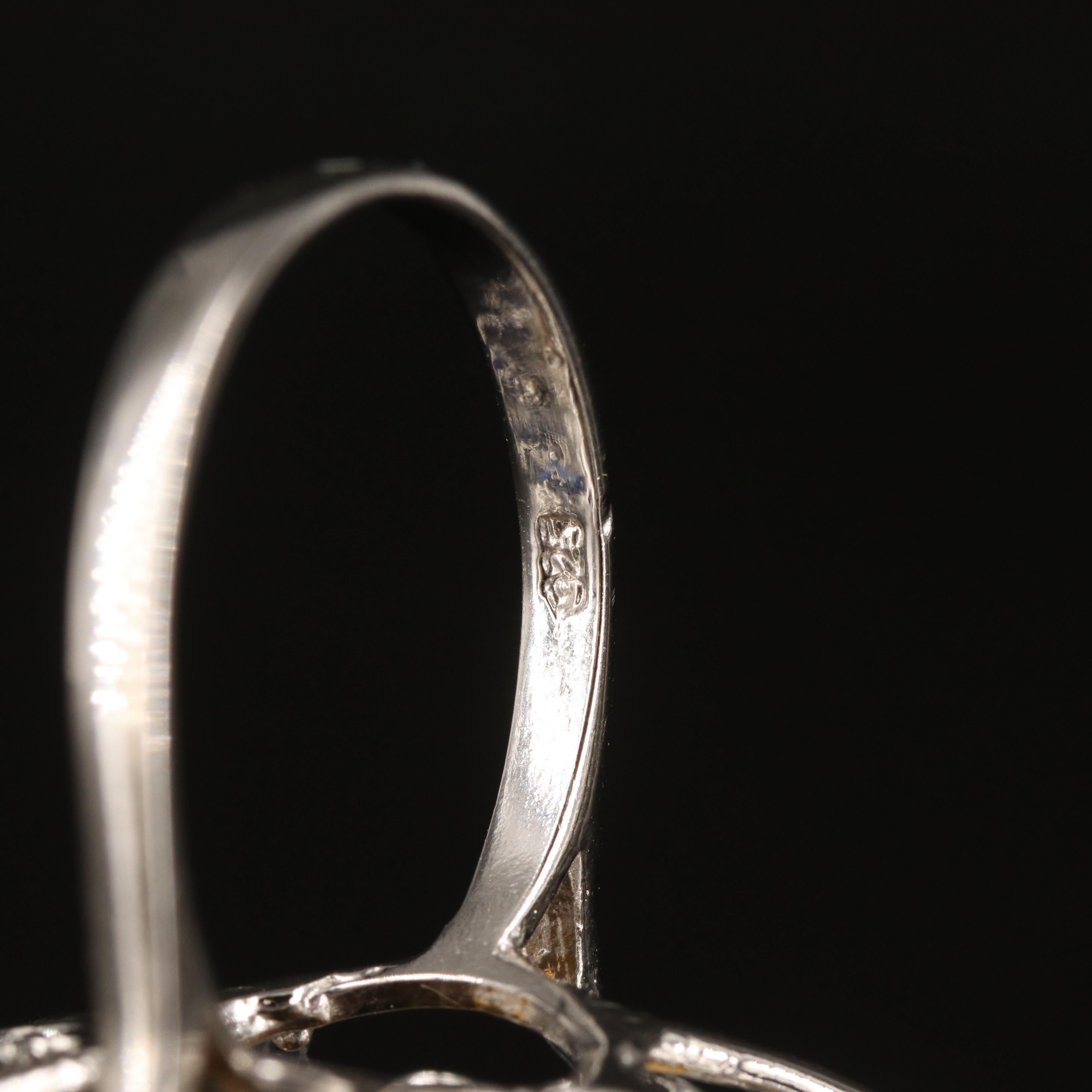 Sterling Citrine, Rhodolite Garnet and Kyanite Cocktail Ring