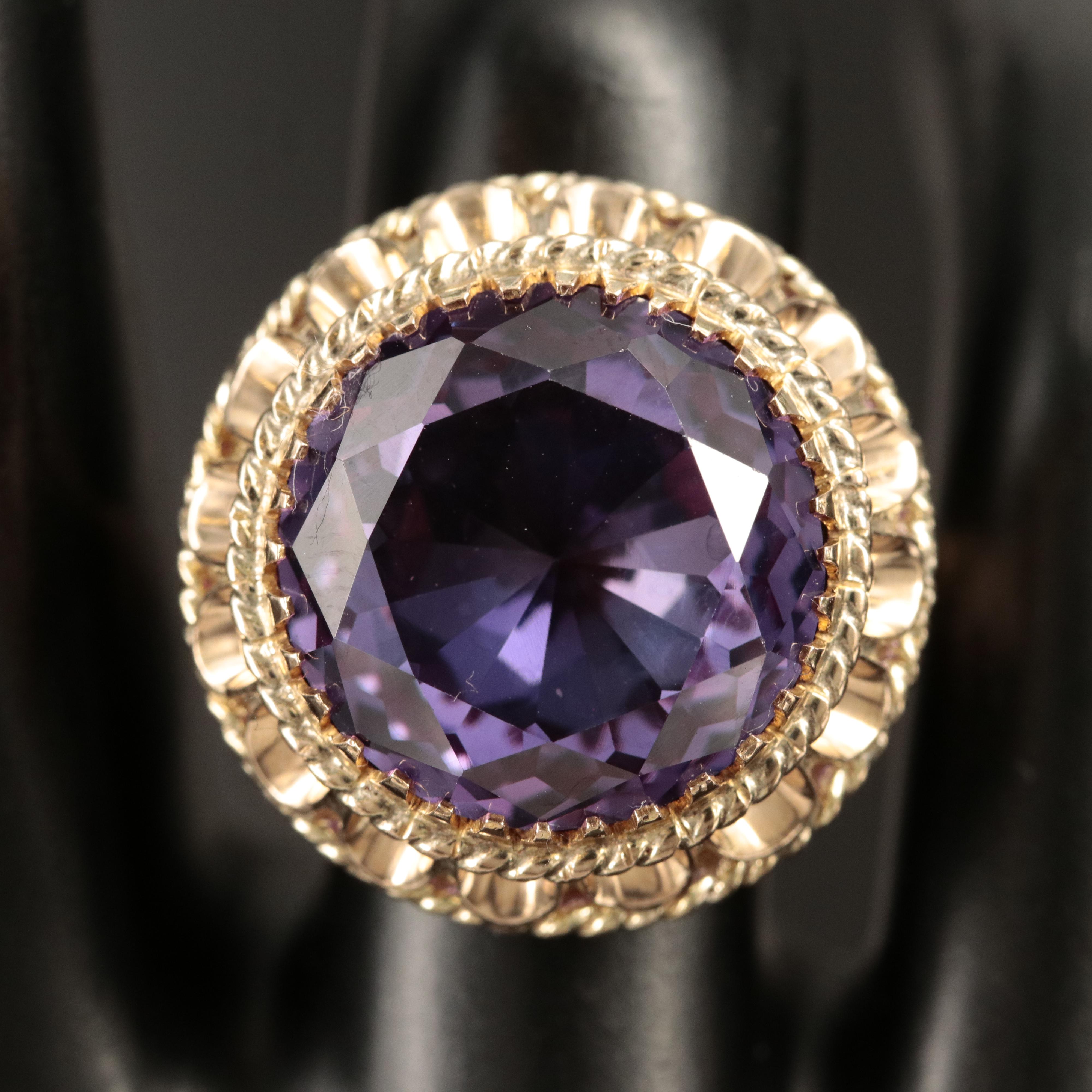 Vintage 14K Color Changing Sapphire Ring