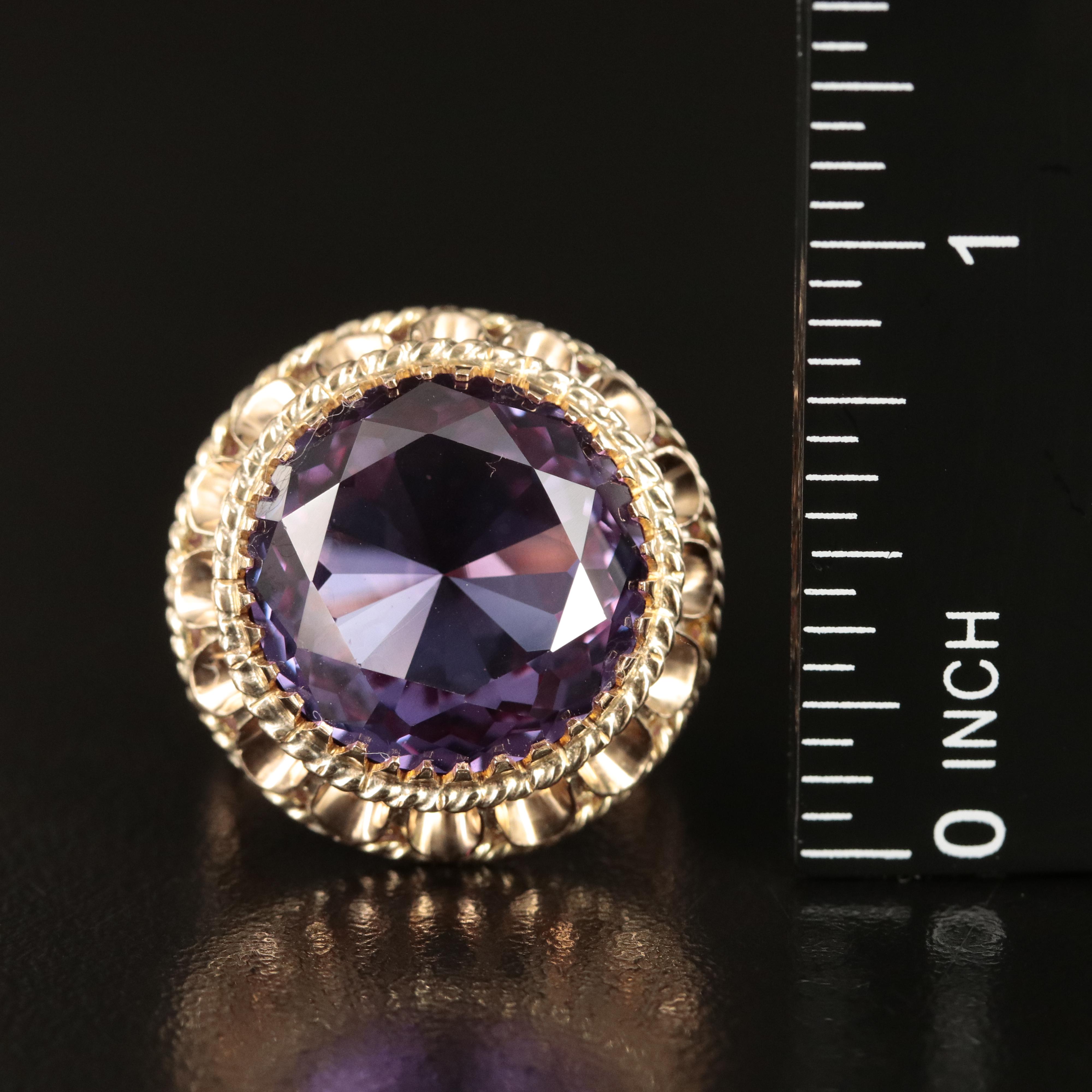 Vintage 14K Color Changing Sapphire Ring