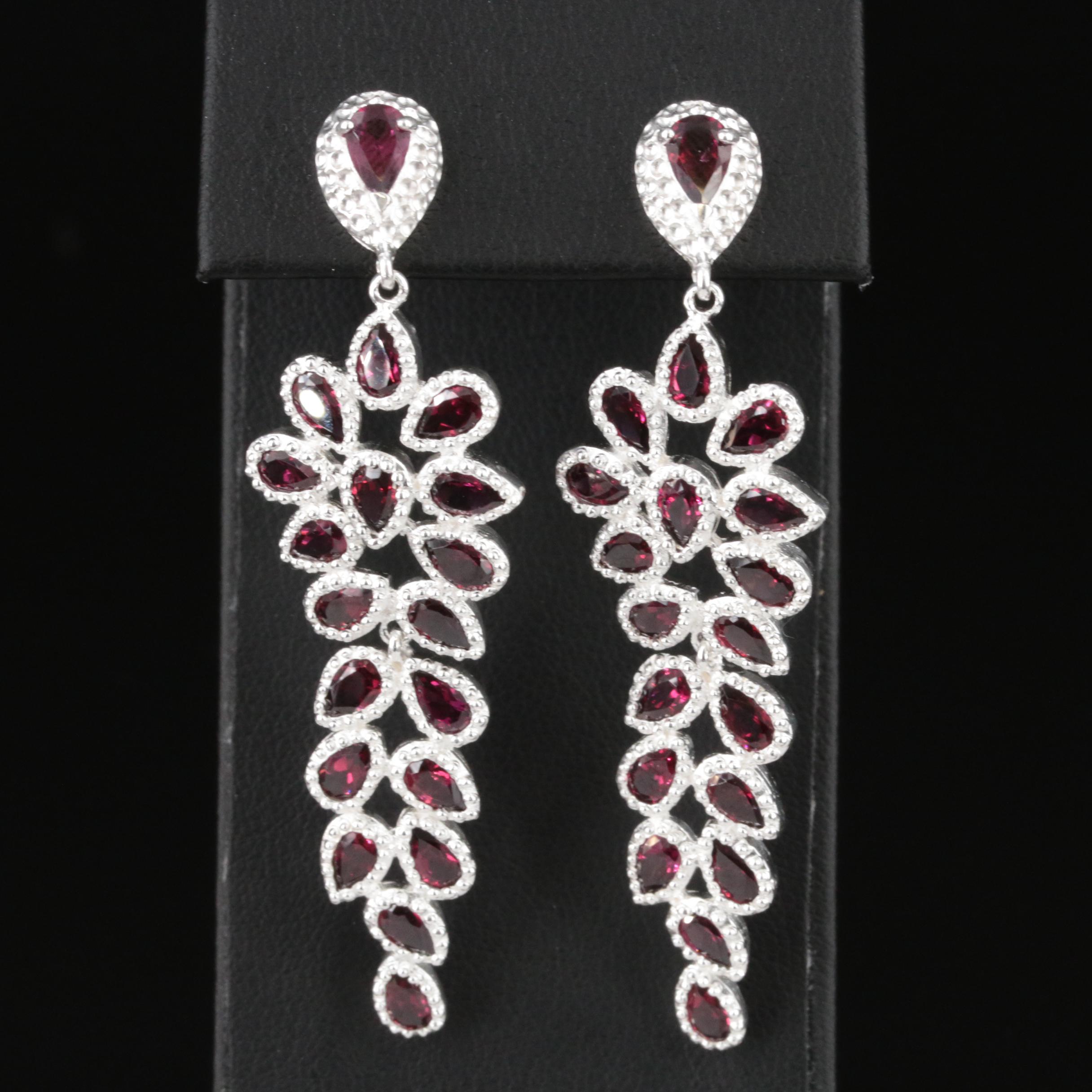 Sterling Garnet Earrings