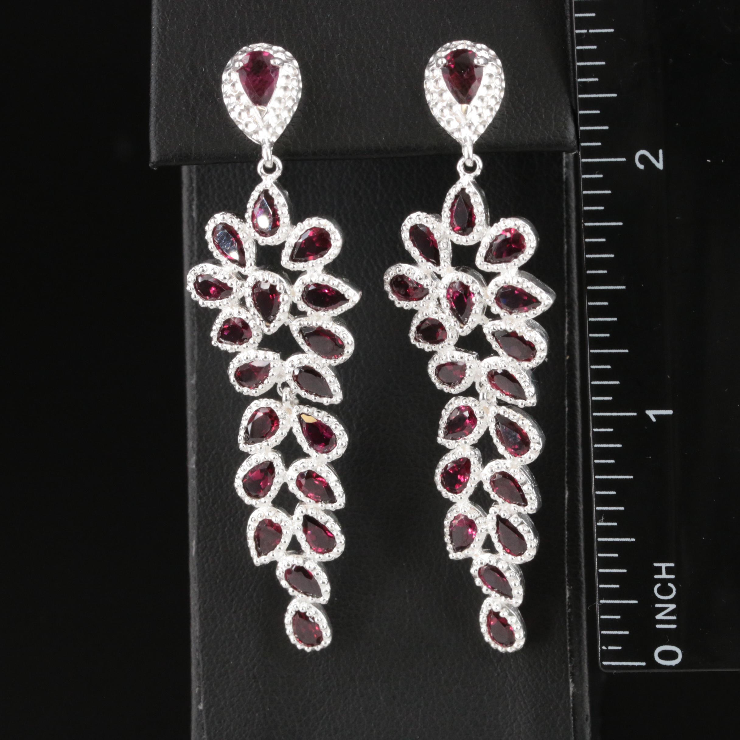 Sterling Garnet Earrings