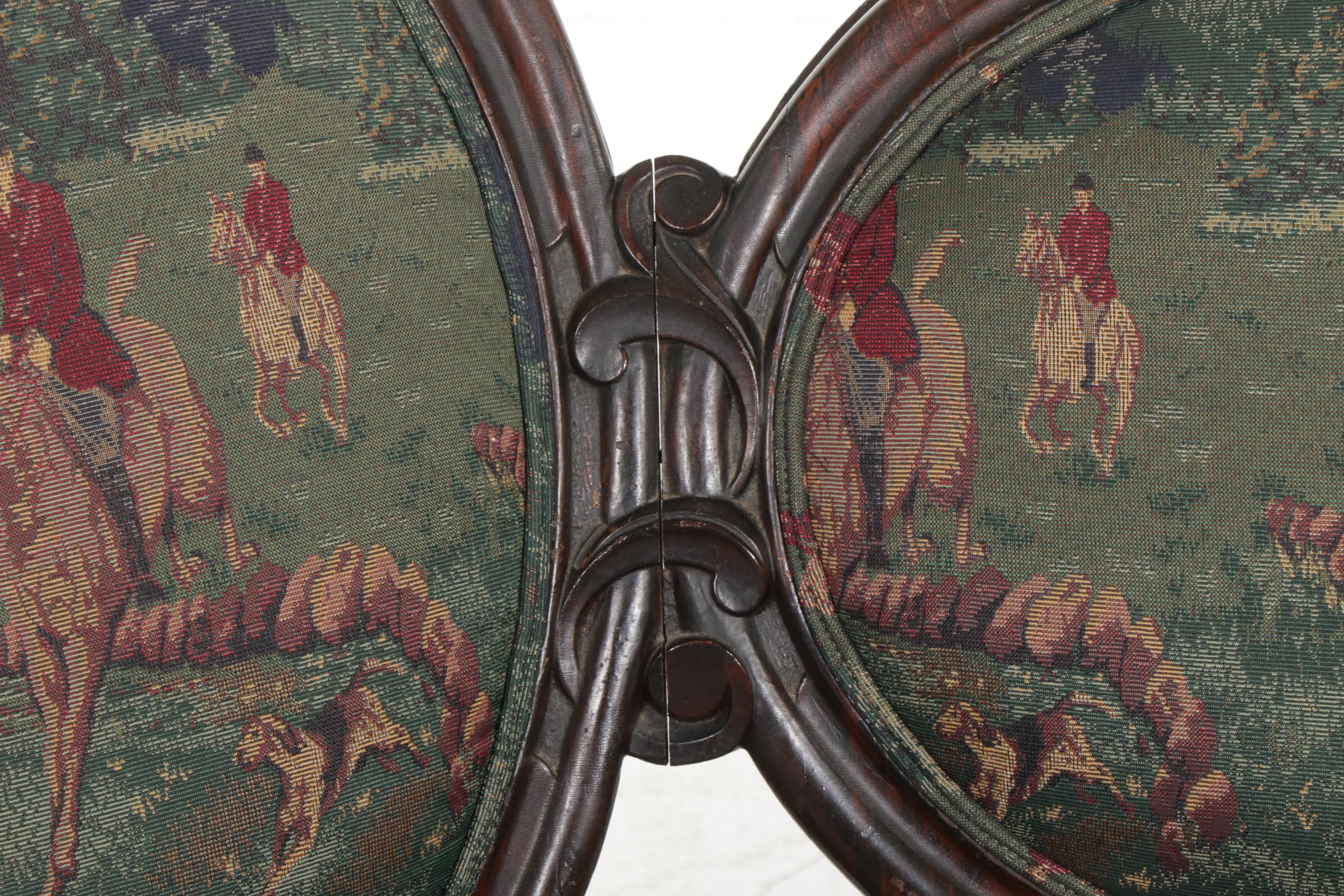 Victorian Rococo Revival Carved and Rosewood-Grained Sofa, Mid to Late 19th C.