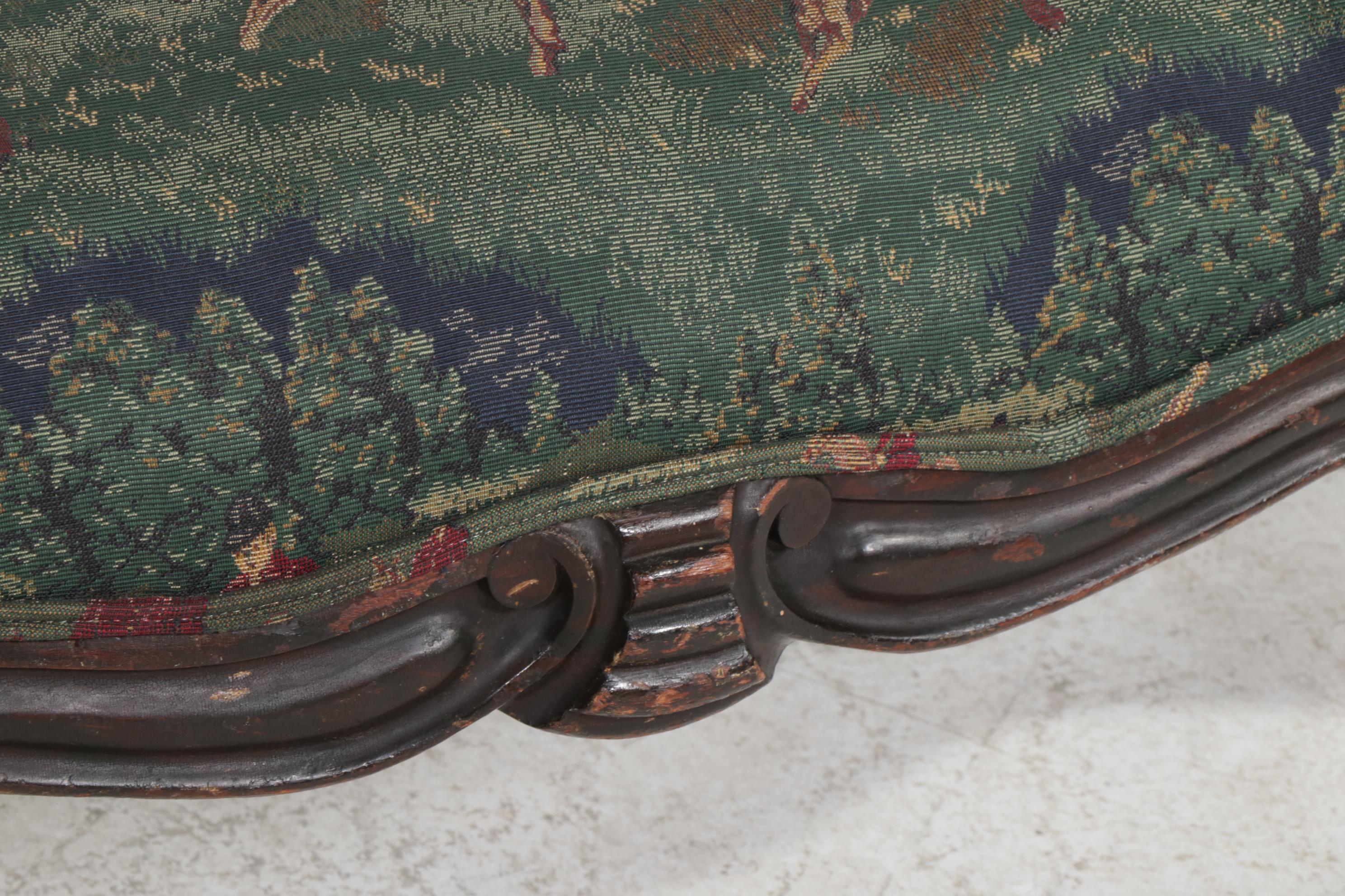 Victorian Rococo Revival Carved and Rosewood-Grained Sofa, Mid to Late 19th C.
