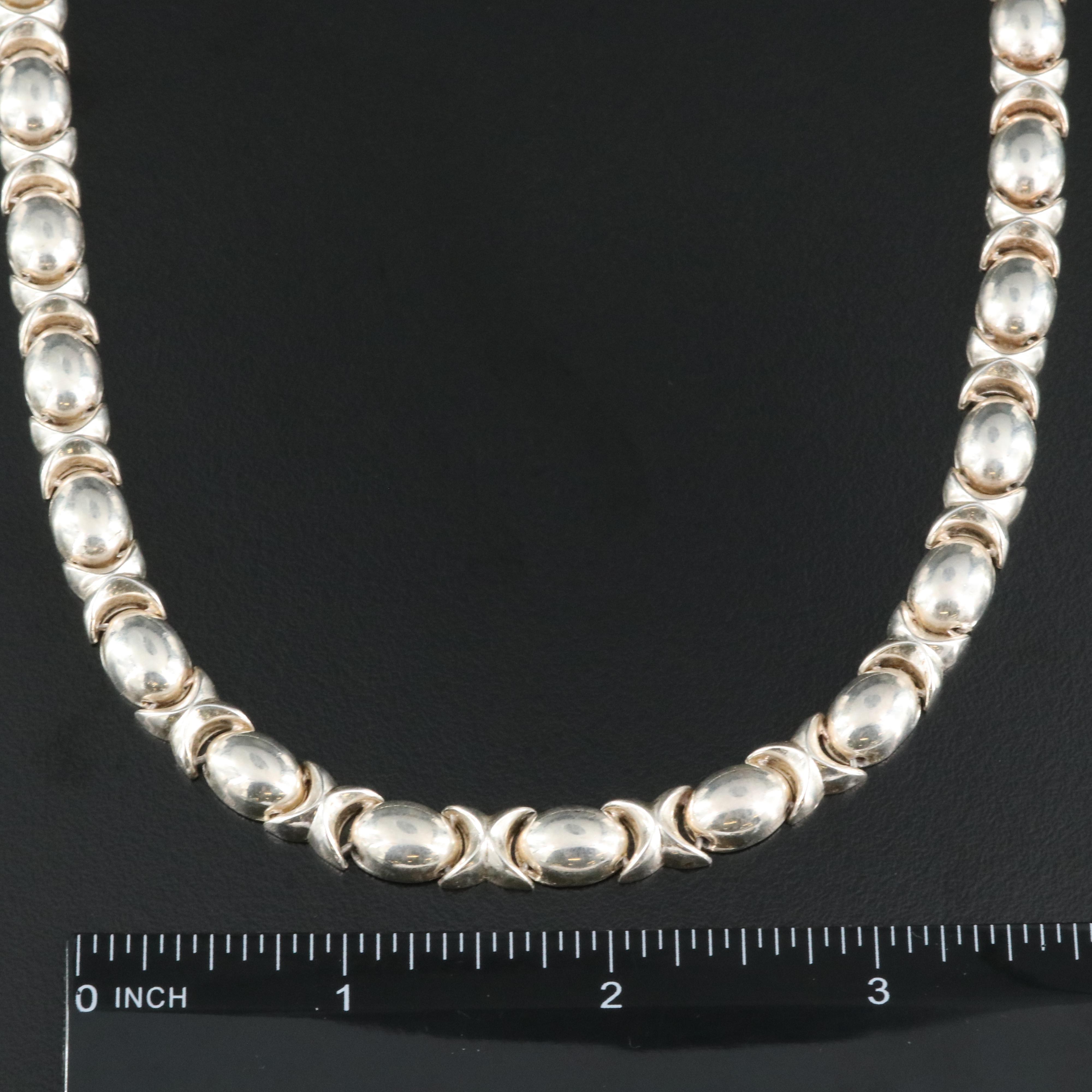 Italian Sterling "X and O" Necklace