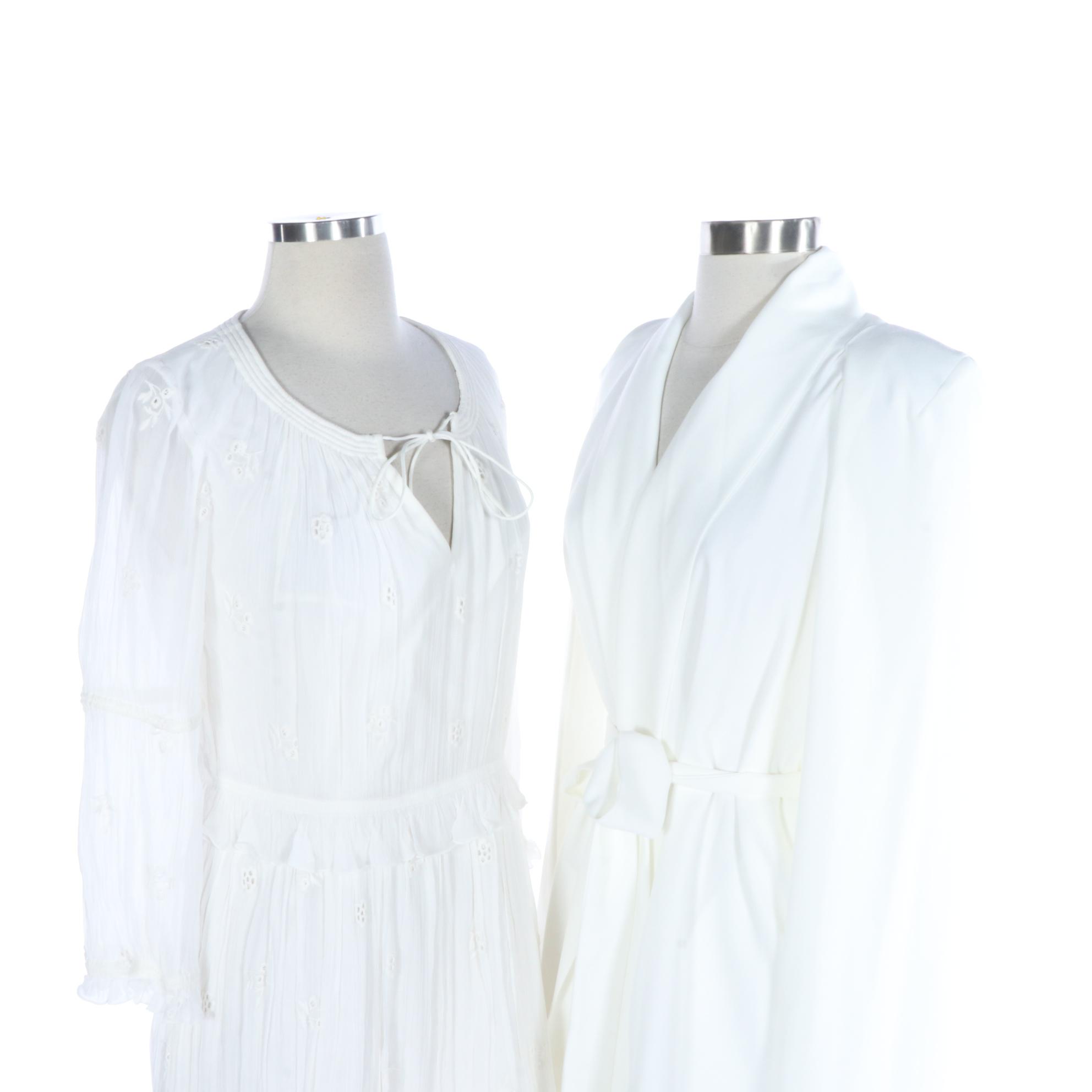 C/MEO Collective Limitless Cape and DVF Diane von Furstenberg Eyelet Dress