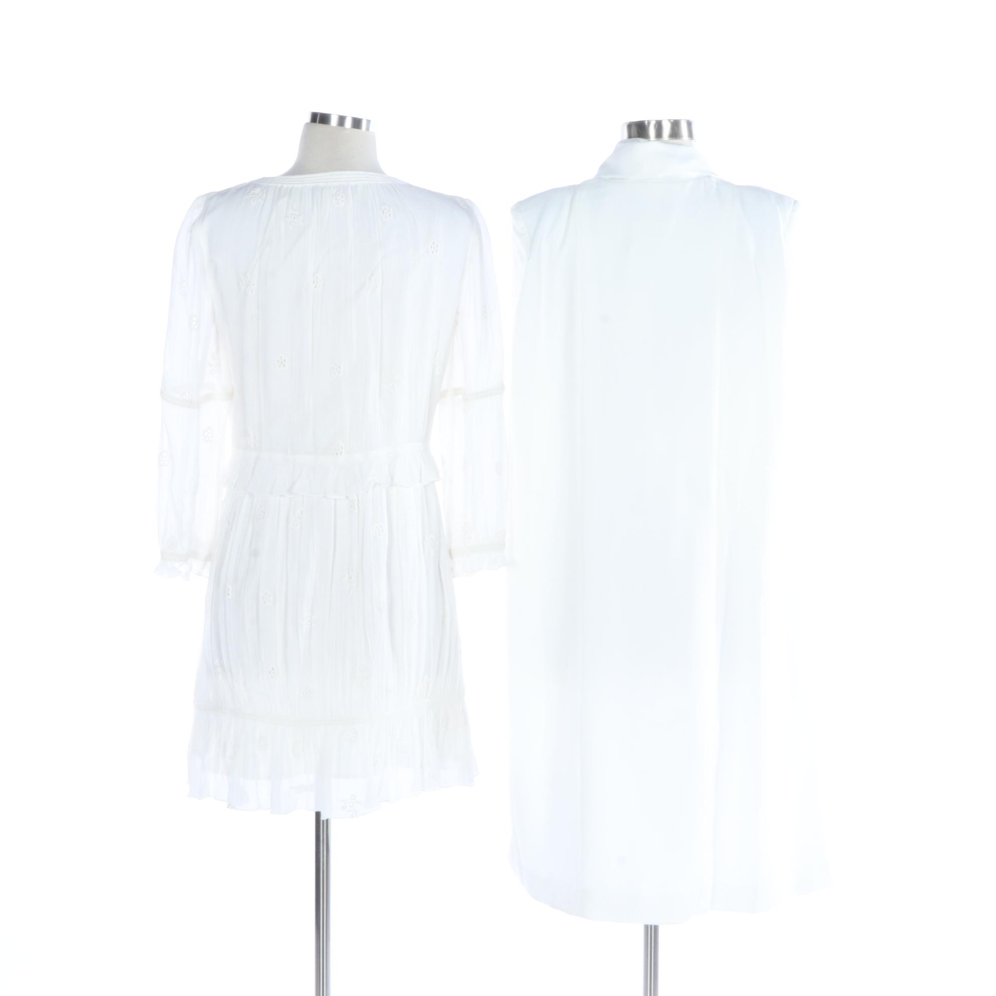 C/MEO Collective Limitless Cape and DVF Diane von Furstenberg Eyelet Dress