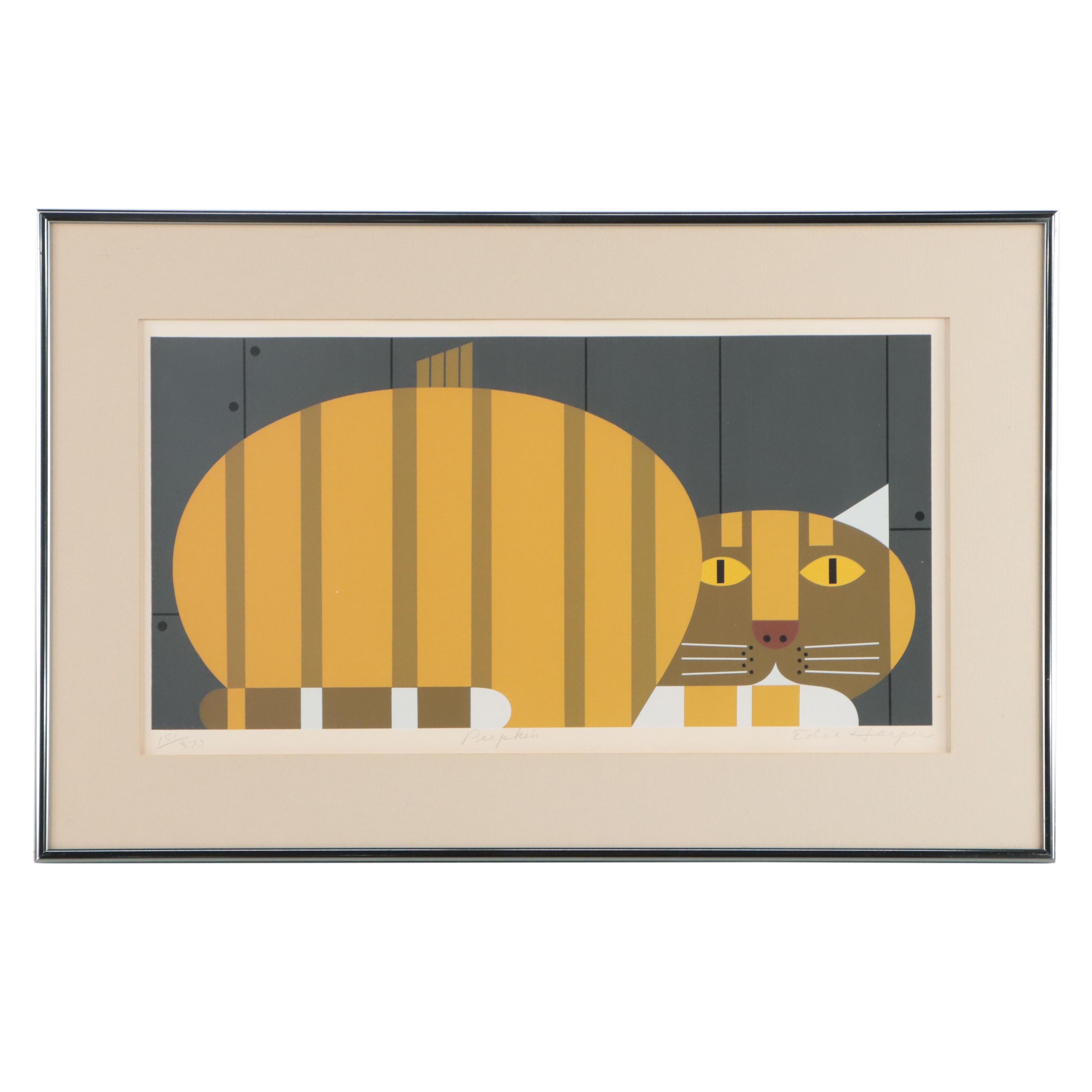 Edie Harper Serigraph "Peepkin"