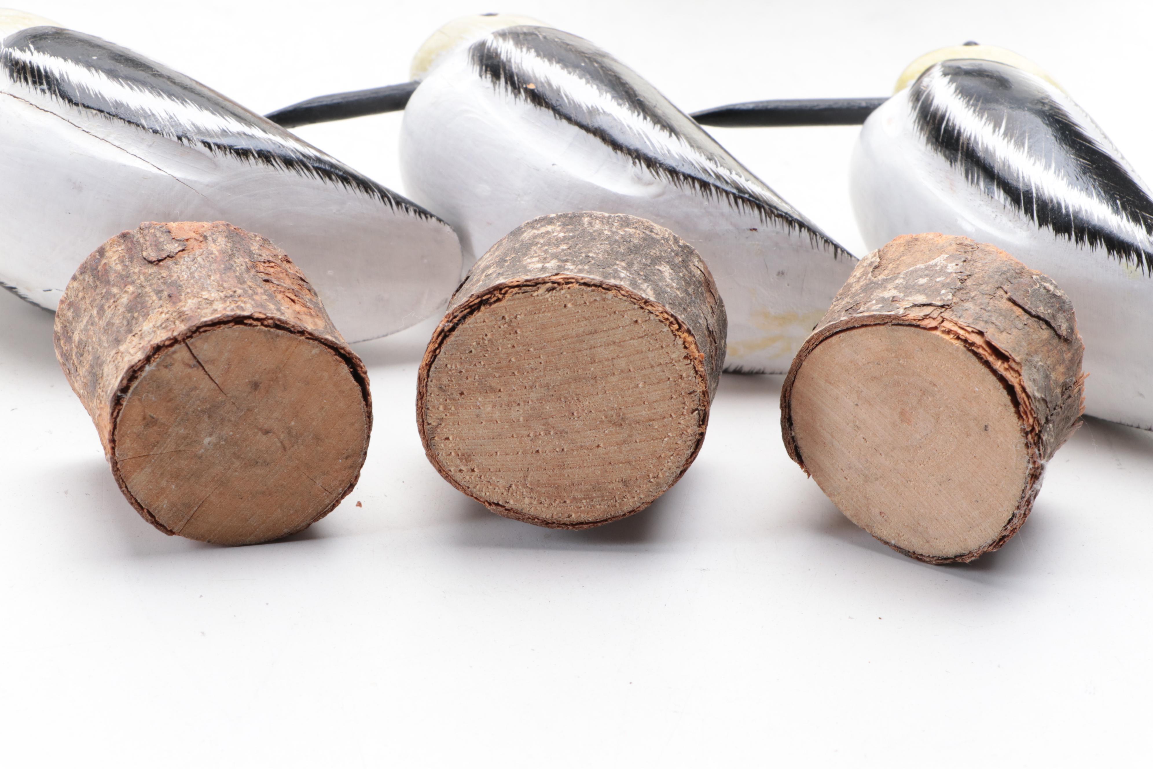 Handcarved and Paint-Decorated Shore Bird Figurines