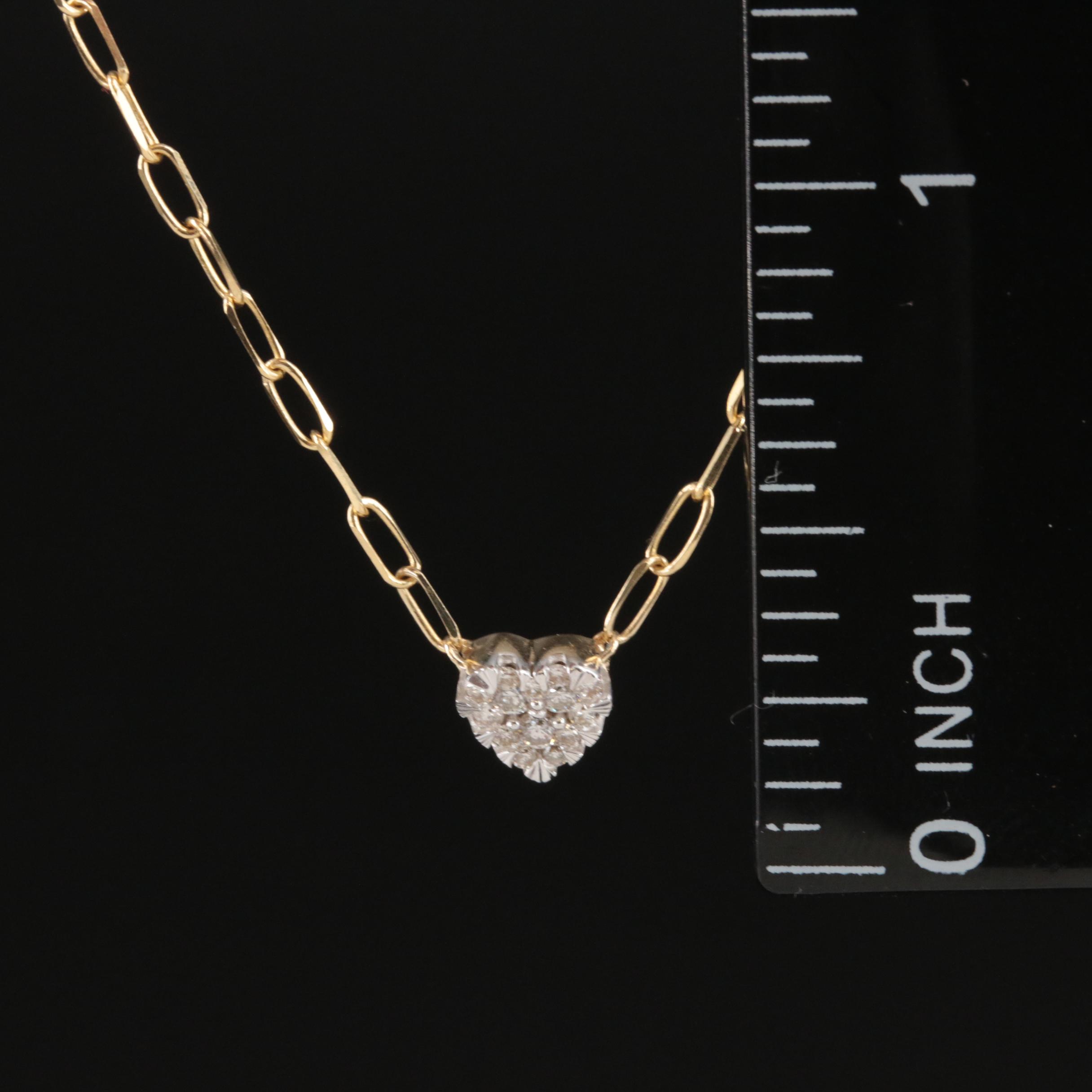 14K 0.15 CTW Diamond Heart Necklace