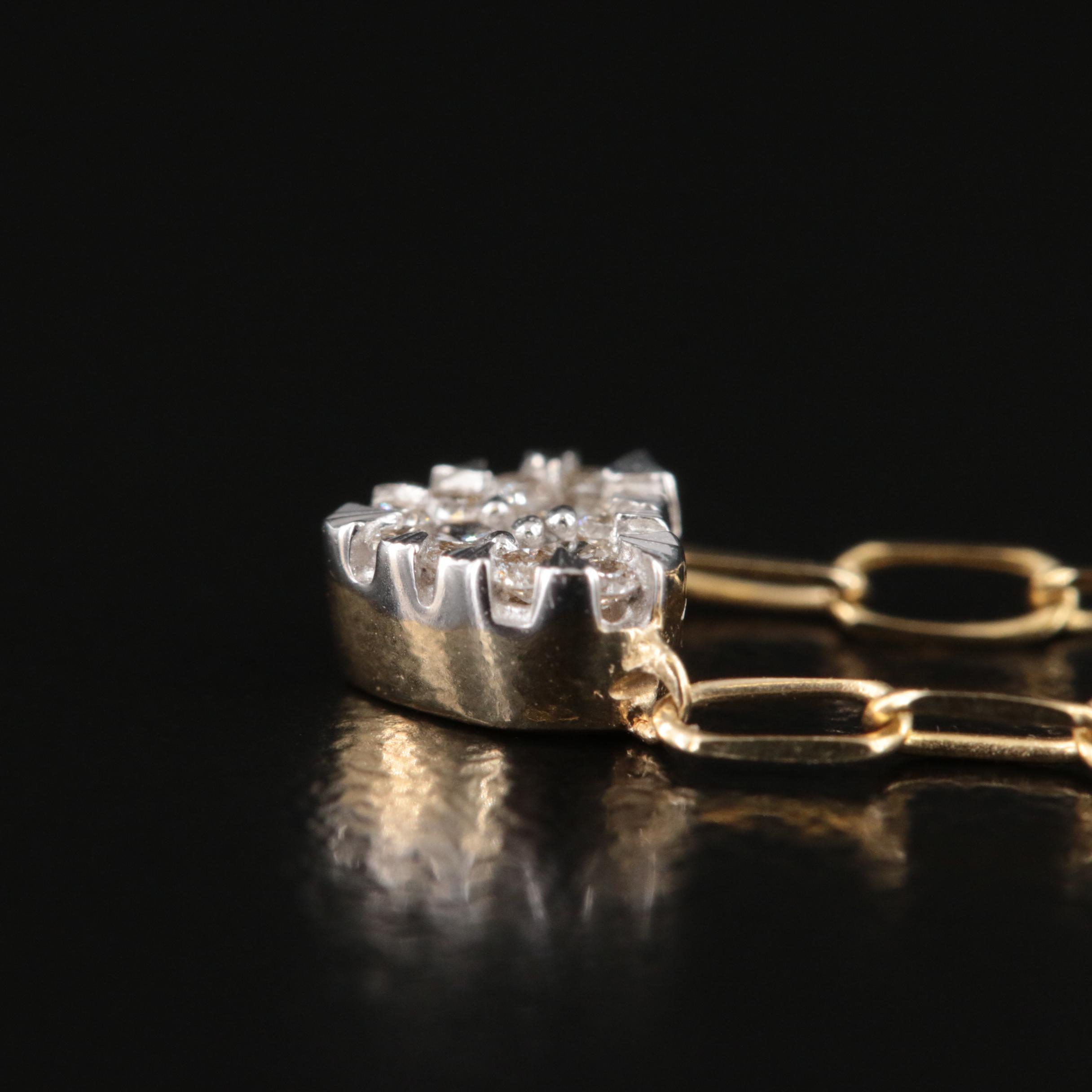 14K 0.15 CTW Diamond Heart Necklace