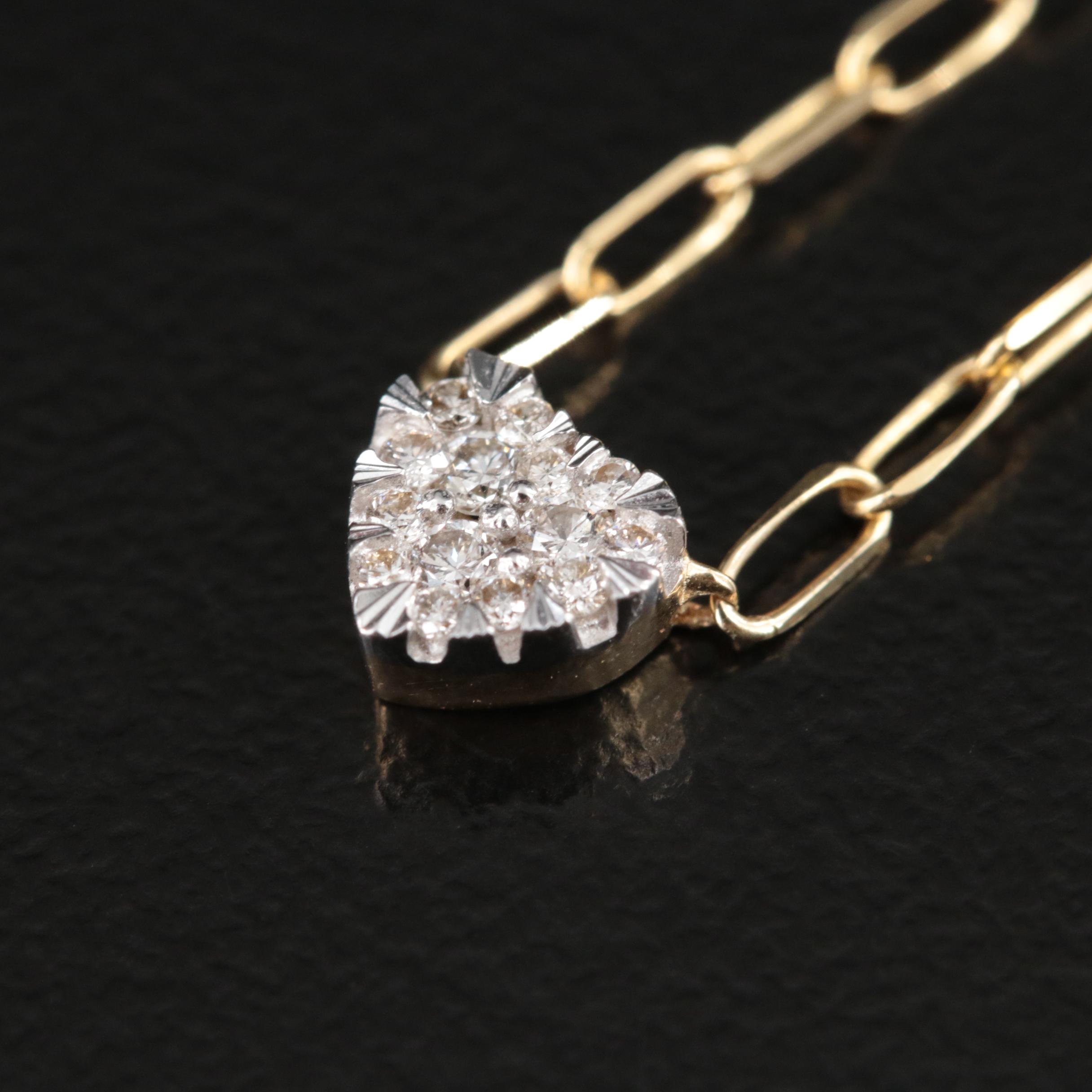 14K 0.15 CTW Diamond Heart Necklace