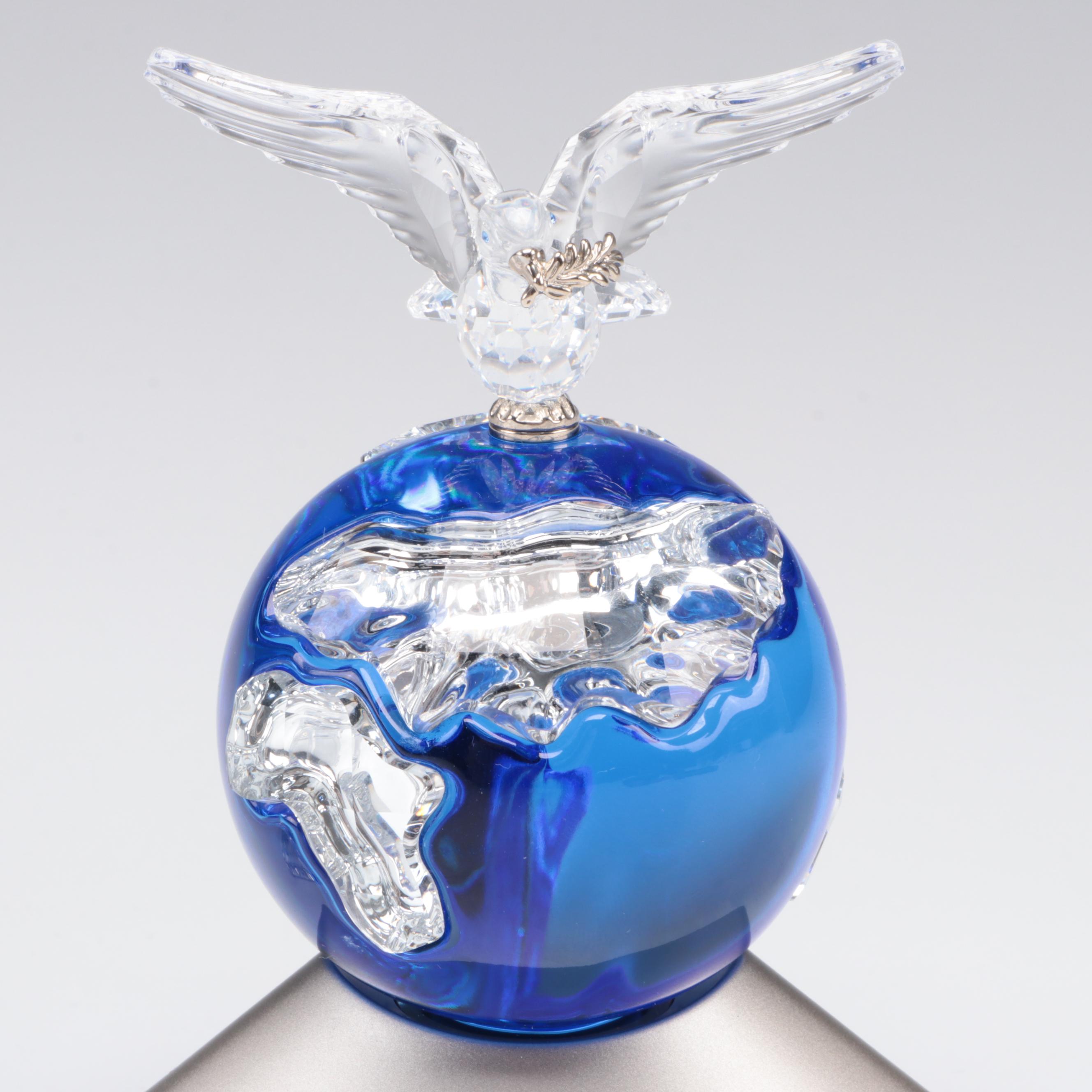 Swarovski Crystal Millennium Edition Planet with Marquis by Waterford Desk Clock