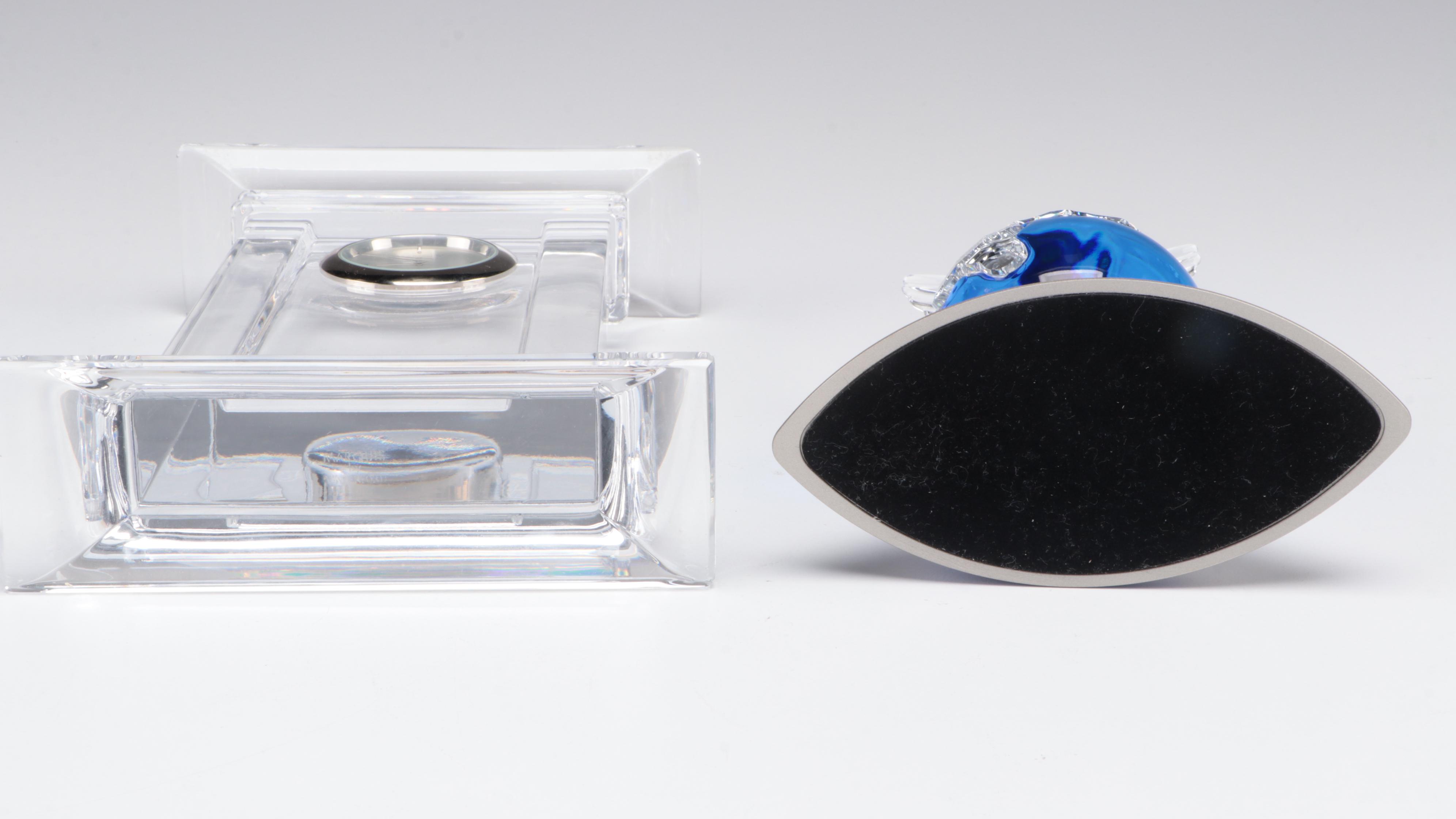 Swarovski Crystal Millennium Edition Planet with Marquis by Waterford Desk Clock