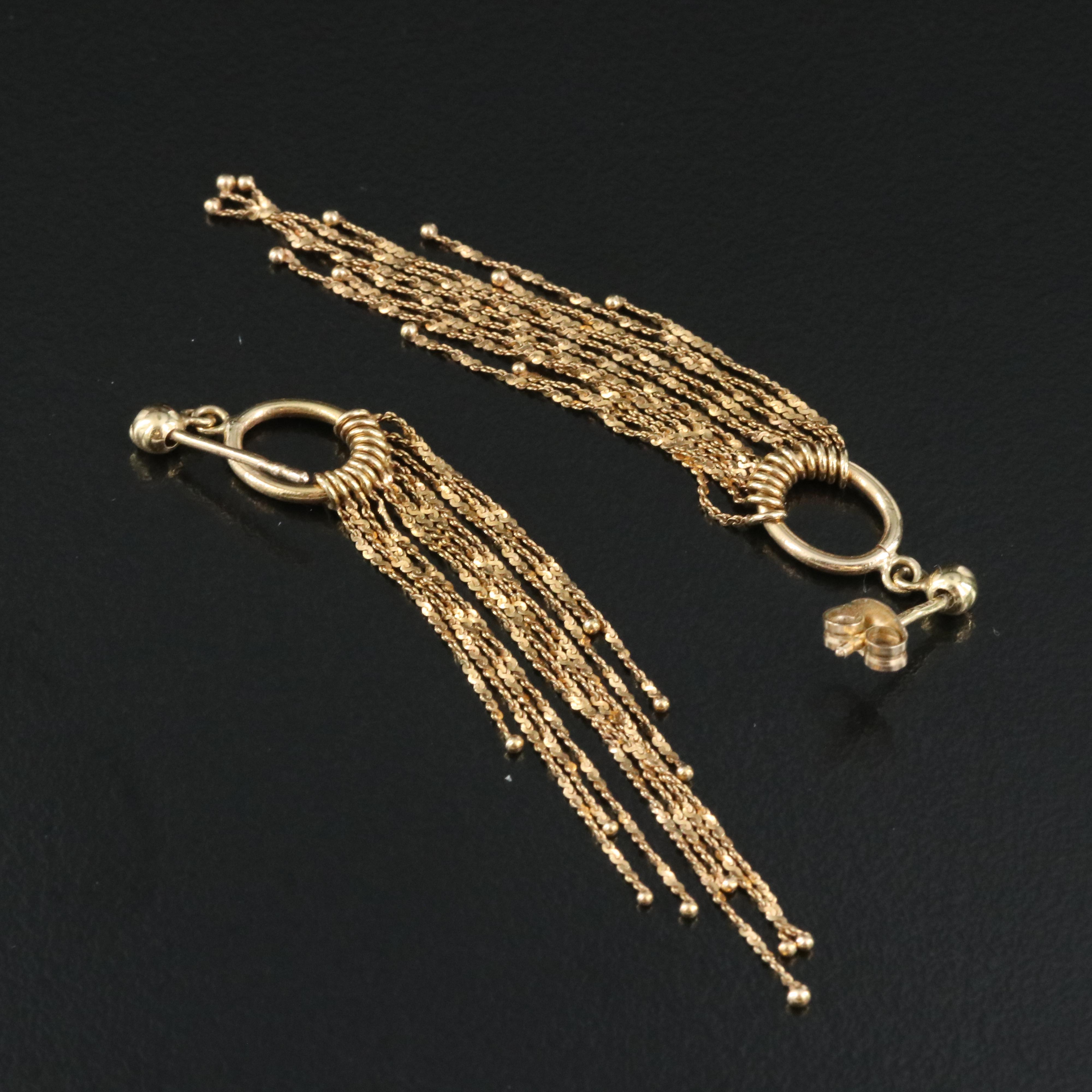Italian 14K Fringe Earrings