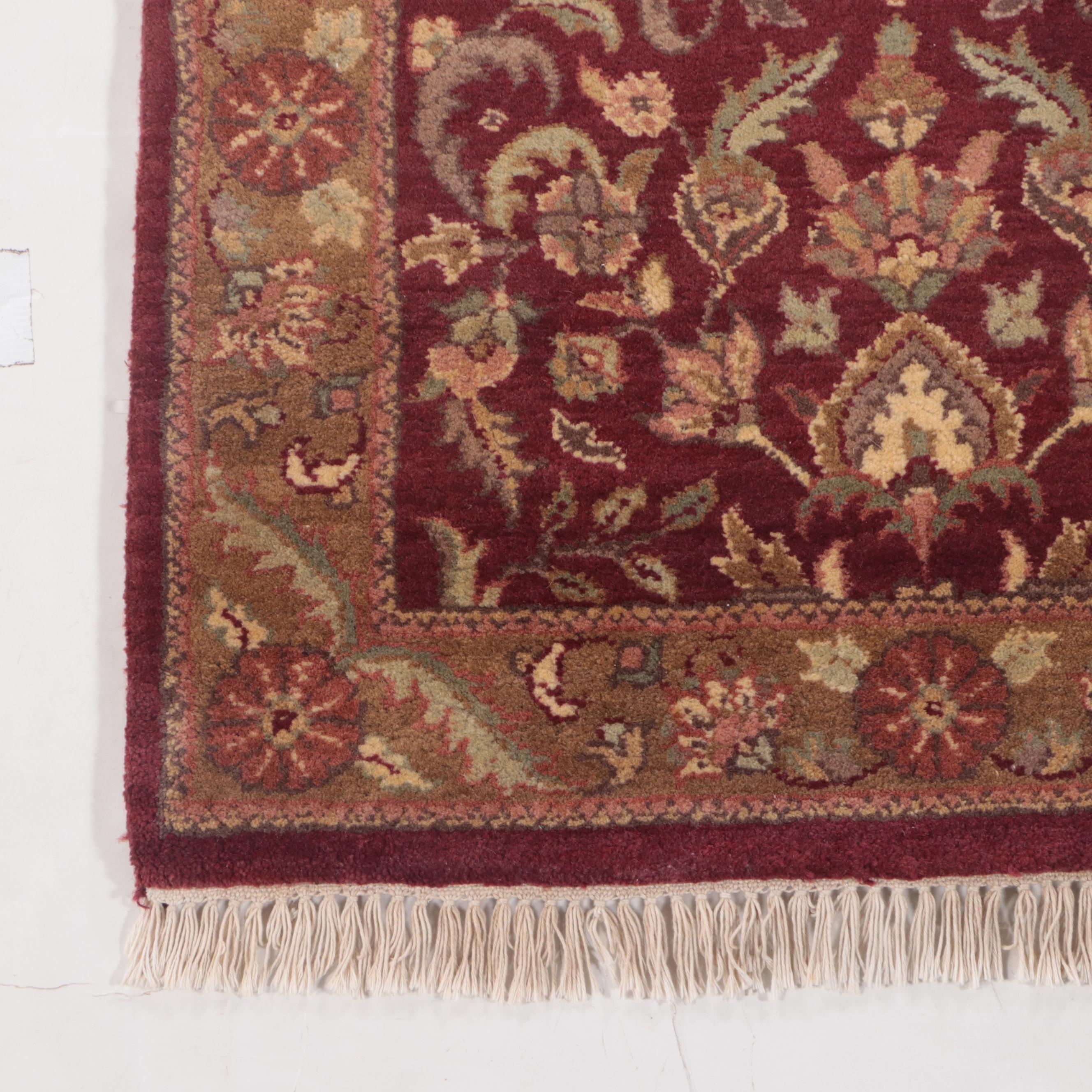 2'8 x 12'8 Hand-Knotted Indian Agra Carpet Runner