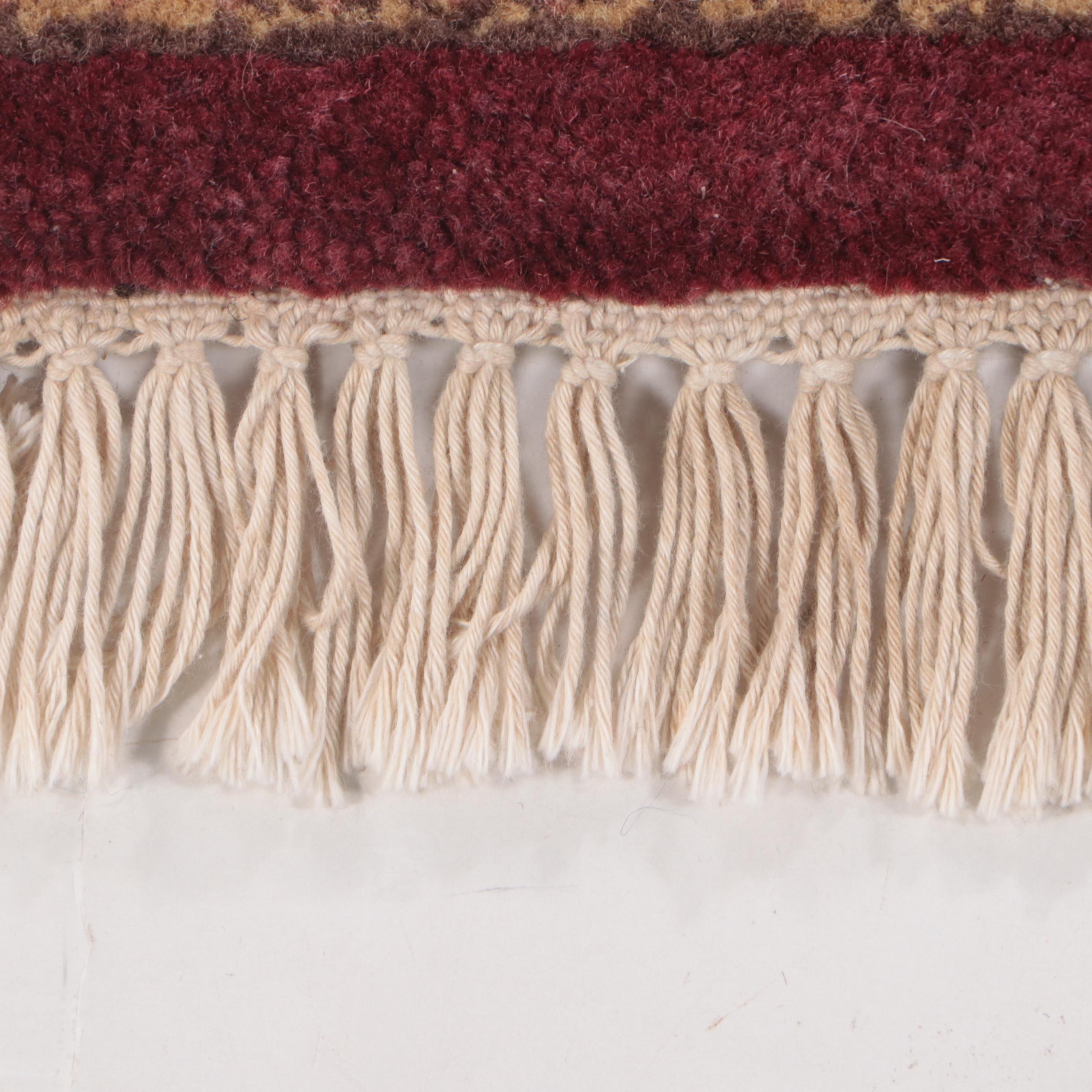 2'8 x 12'8 Hand-Knotted Indian Agra Carpet Runner