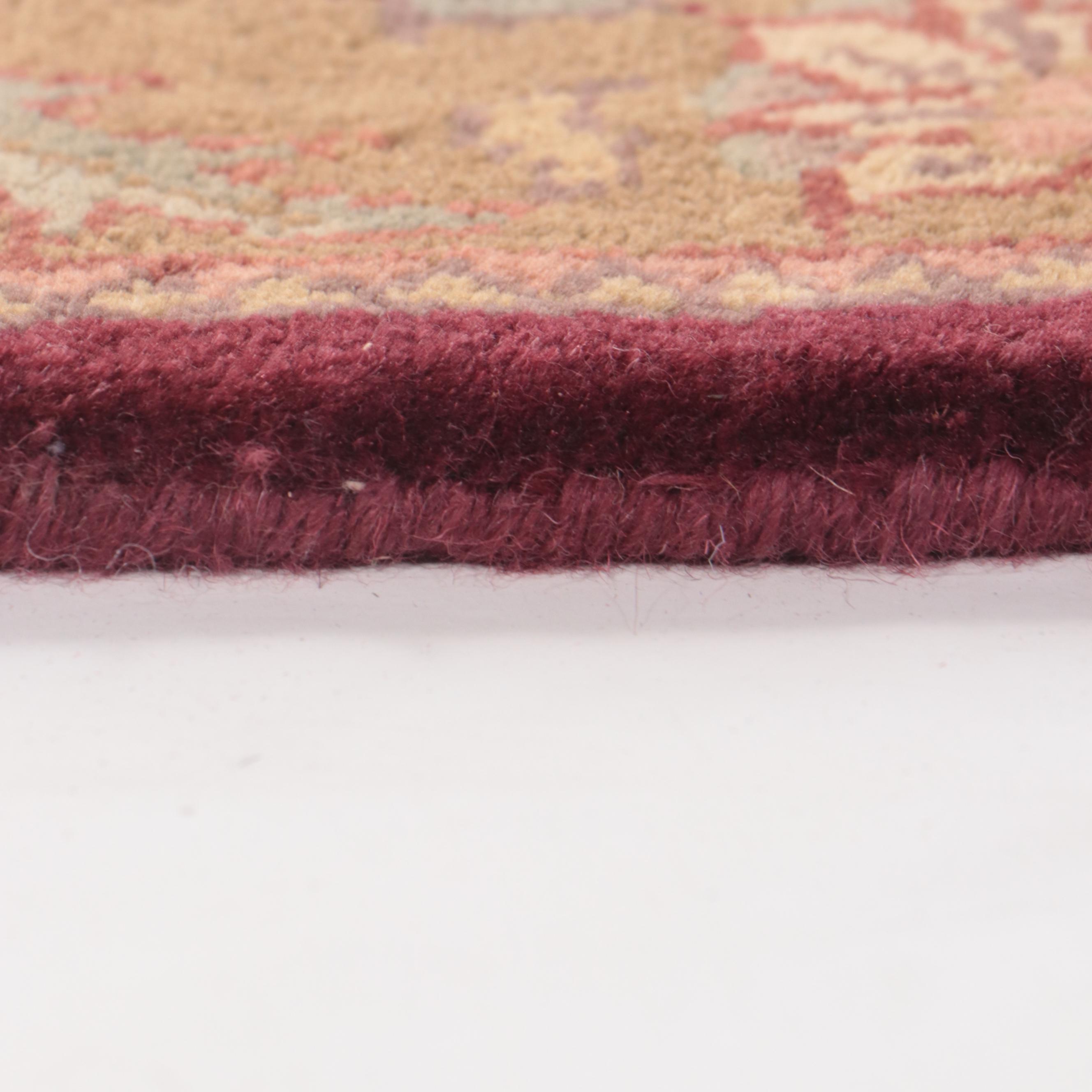 2'8 x 12'8 Hand-Knotted Indian Agra Carpet Runner