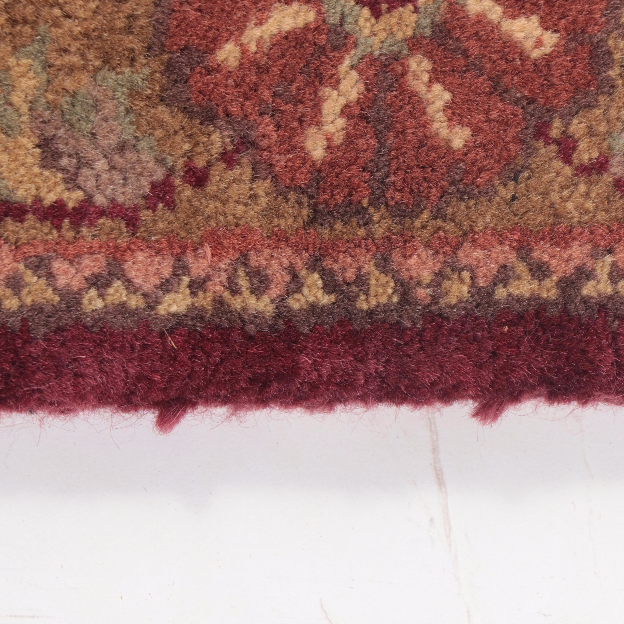 2'8 x 12'8 Hand-Knotted Indian Agra Carpet Runner