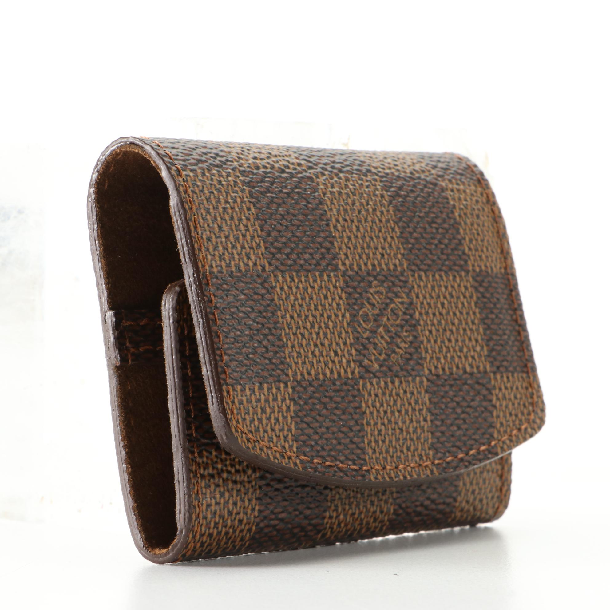 Louis Vuitton Cufflinks Holder in Damier Ebene Canvas