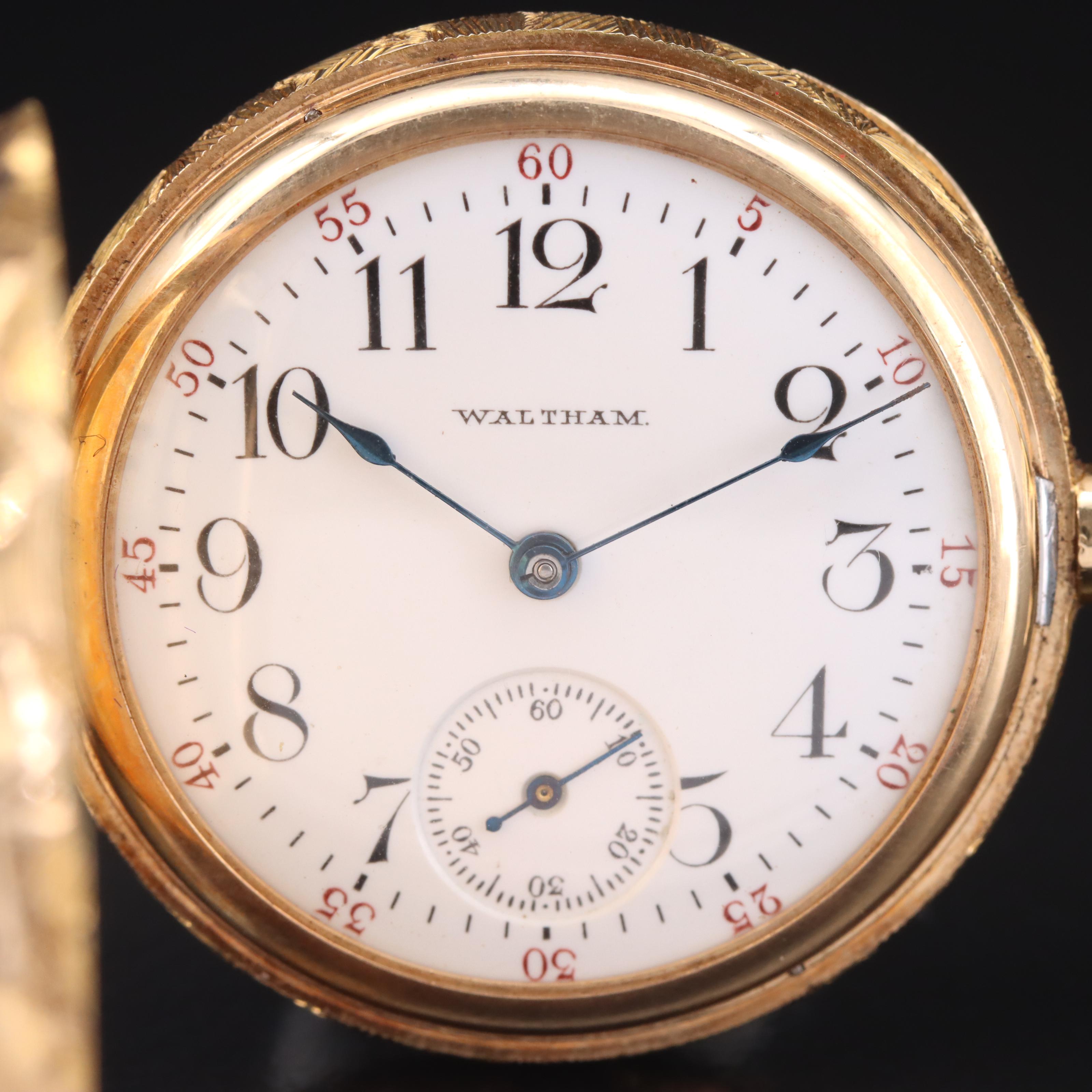 1903 Waltham 14K Hunter Case Pocket Watch