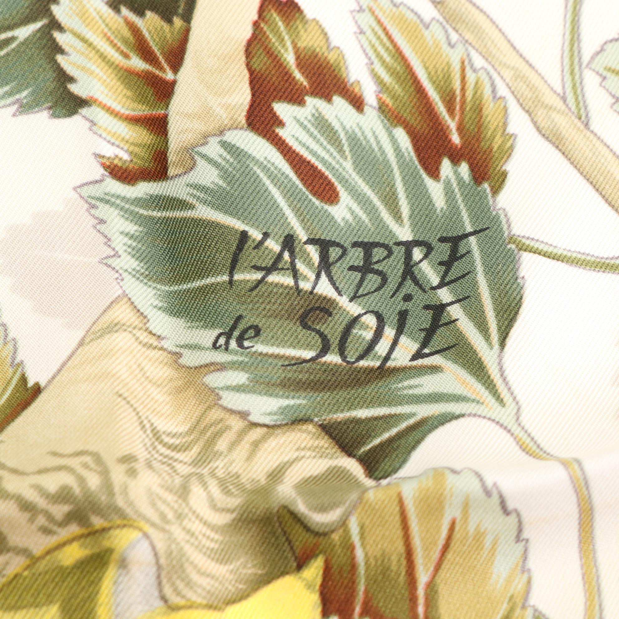 Hermes "Arbre de Soie" Silk Twill Scarf