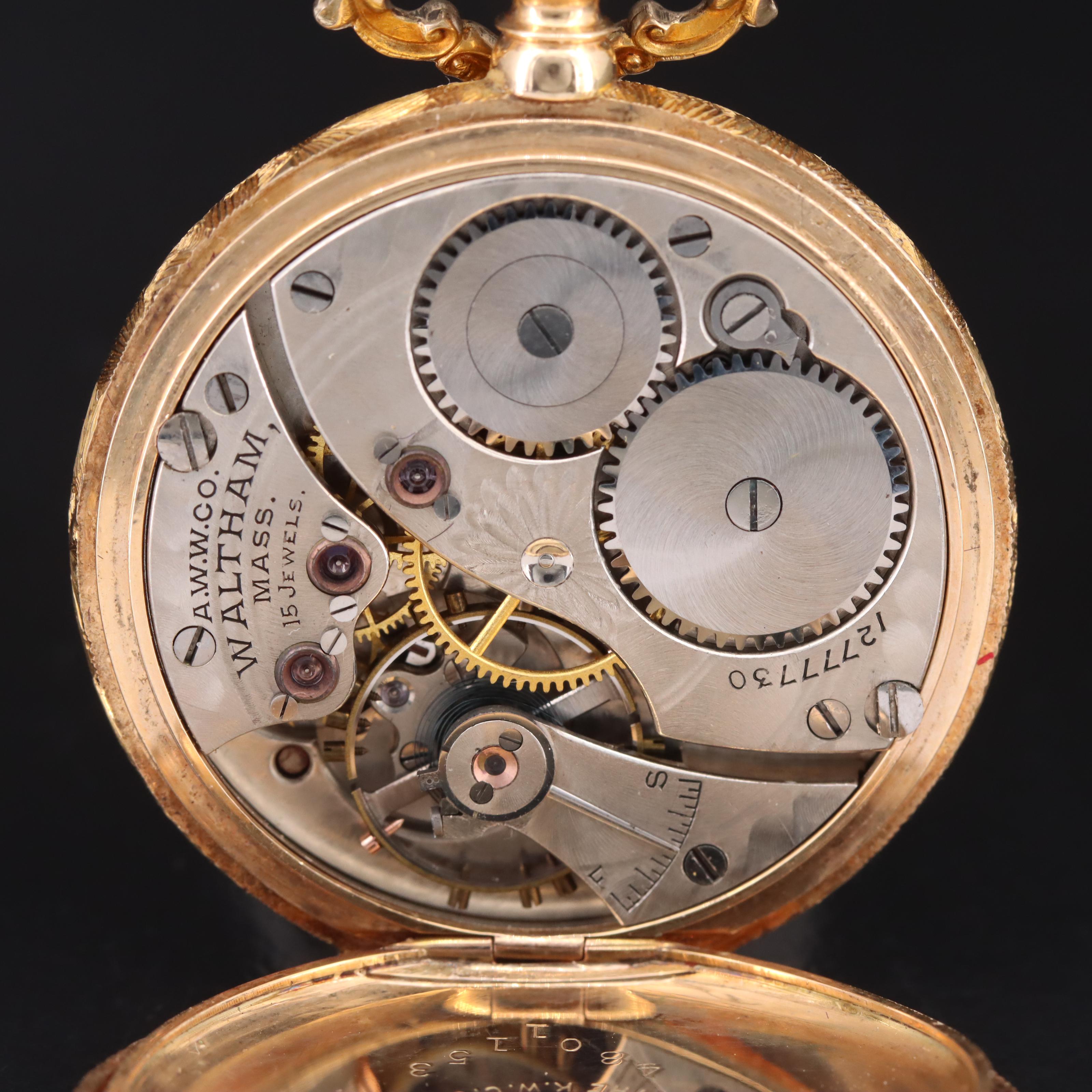 1903 Waltham 14K Hunter Case Pocket Watch