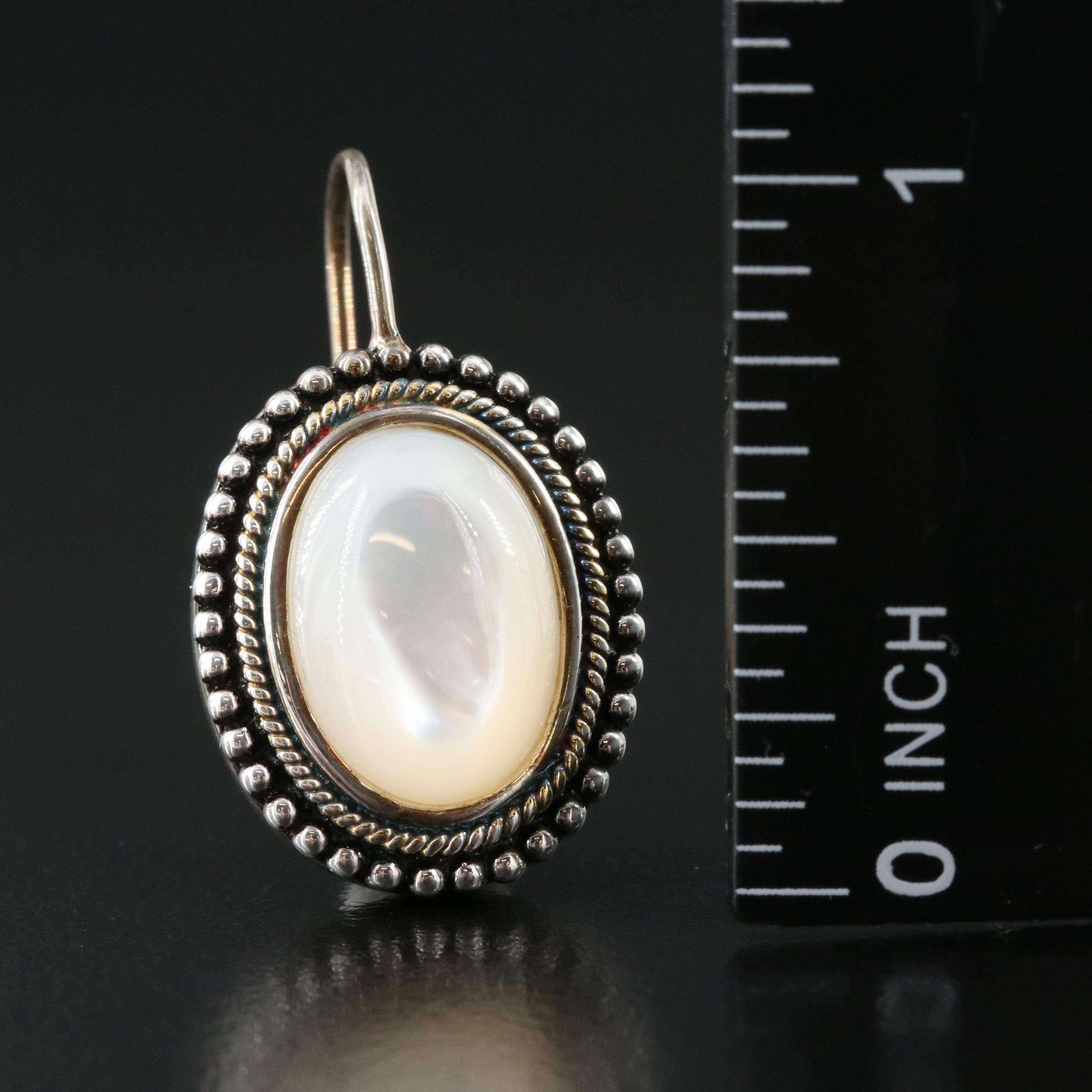 Sterling Mother-of-Pearl Earrings
