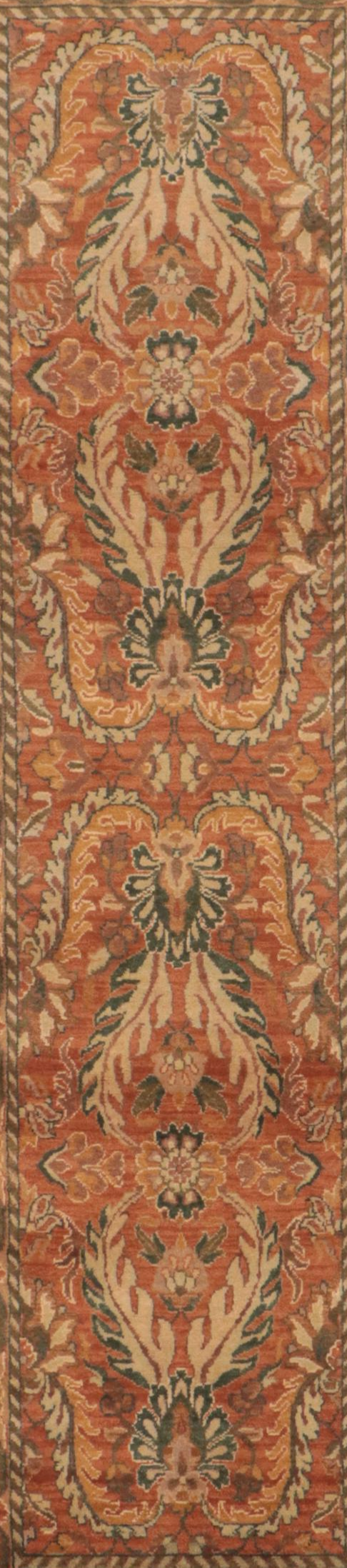 2'11 x 10'2 Hand-Knotted Indo-Persian Style Carpet Runner