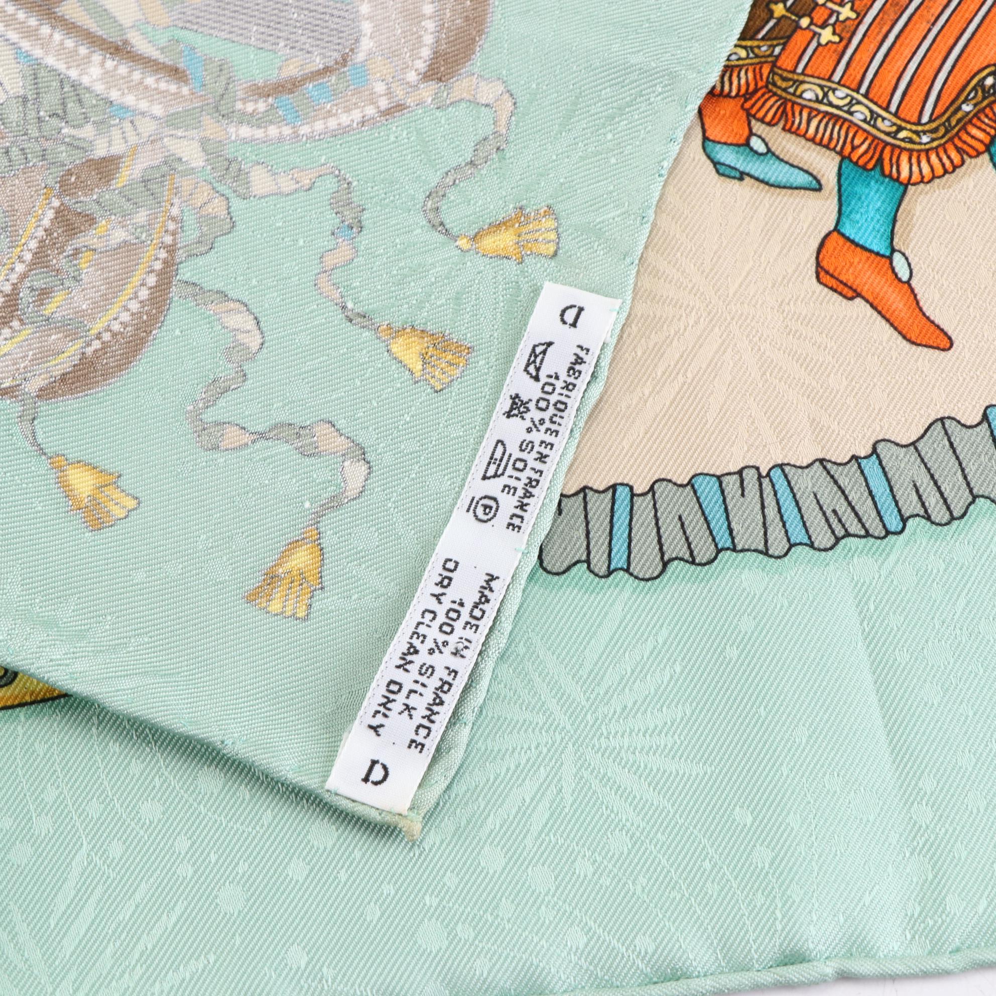 Hermès "Les Fêtes du Roi Soleil" Silk Jacquard Scarf 90