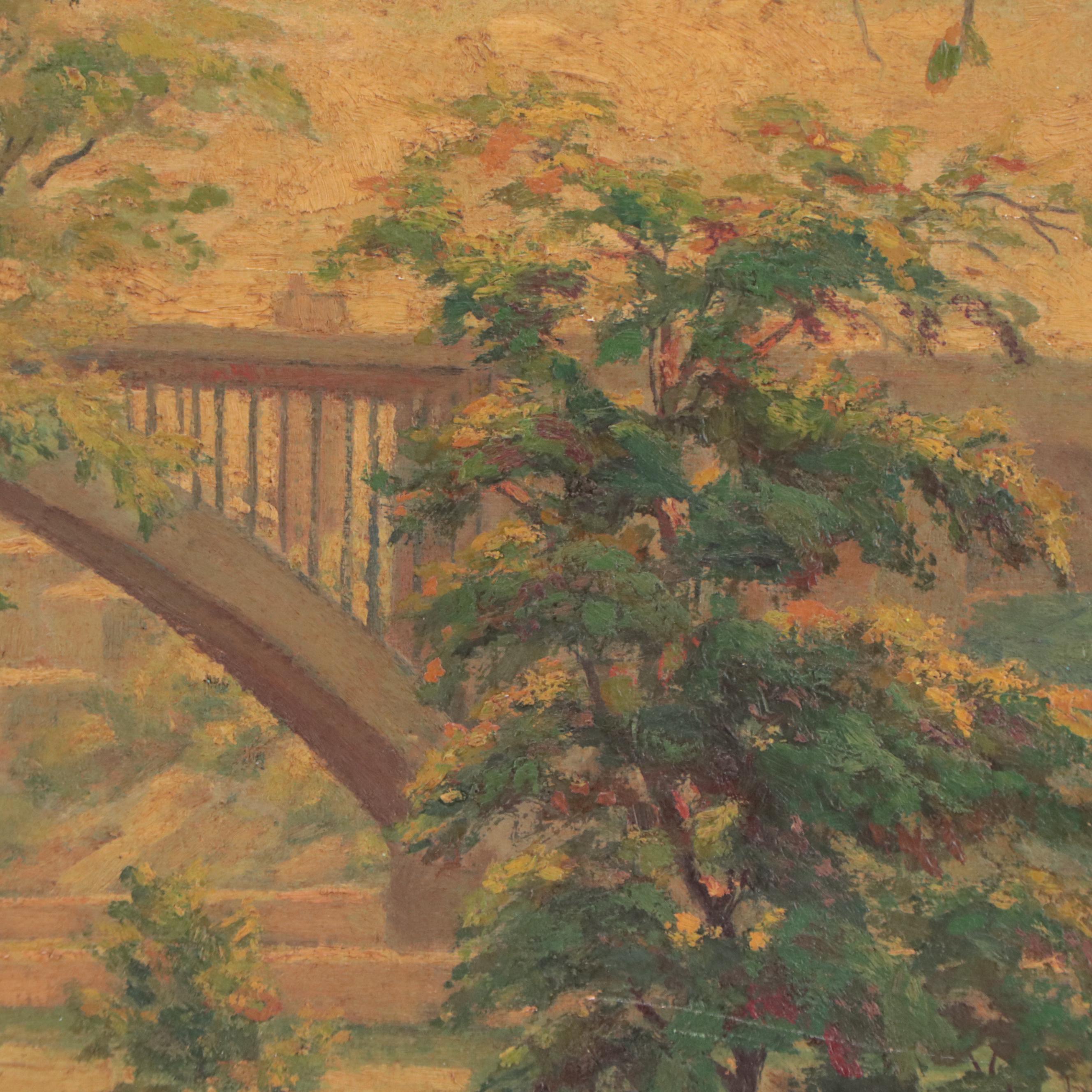 John Thomason Landscape Oil Painting, 1938