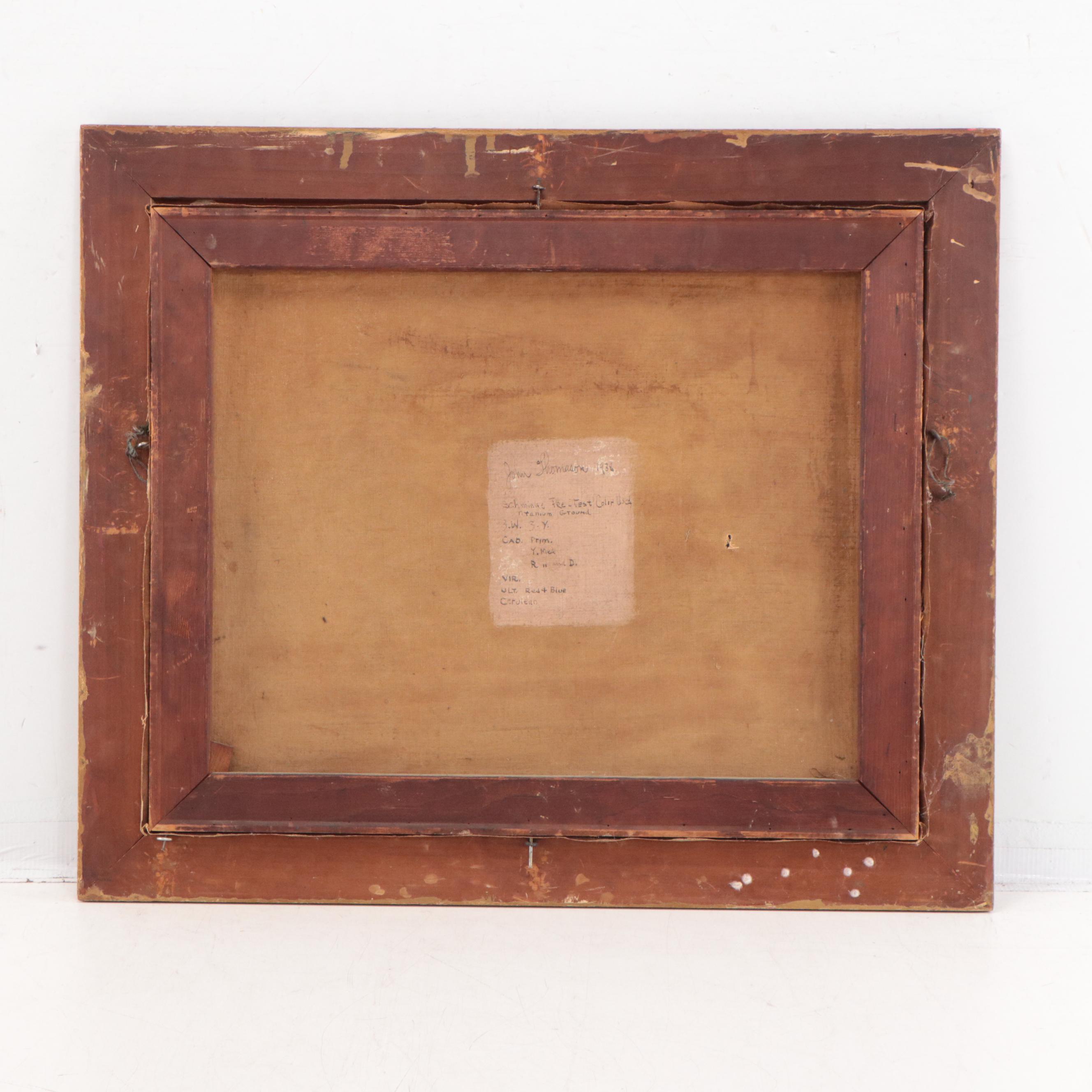 John Thomason Landscape Oil Painting, 1938