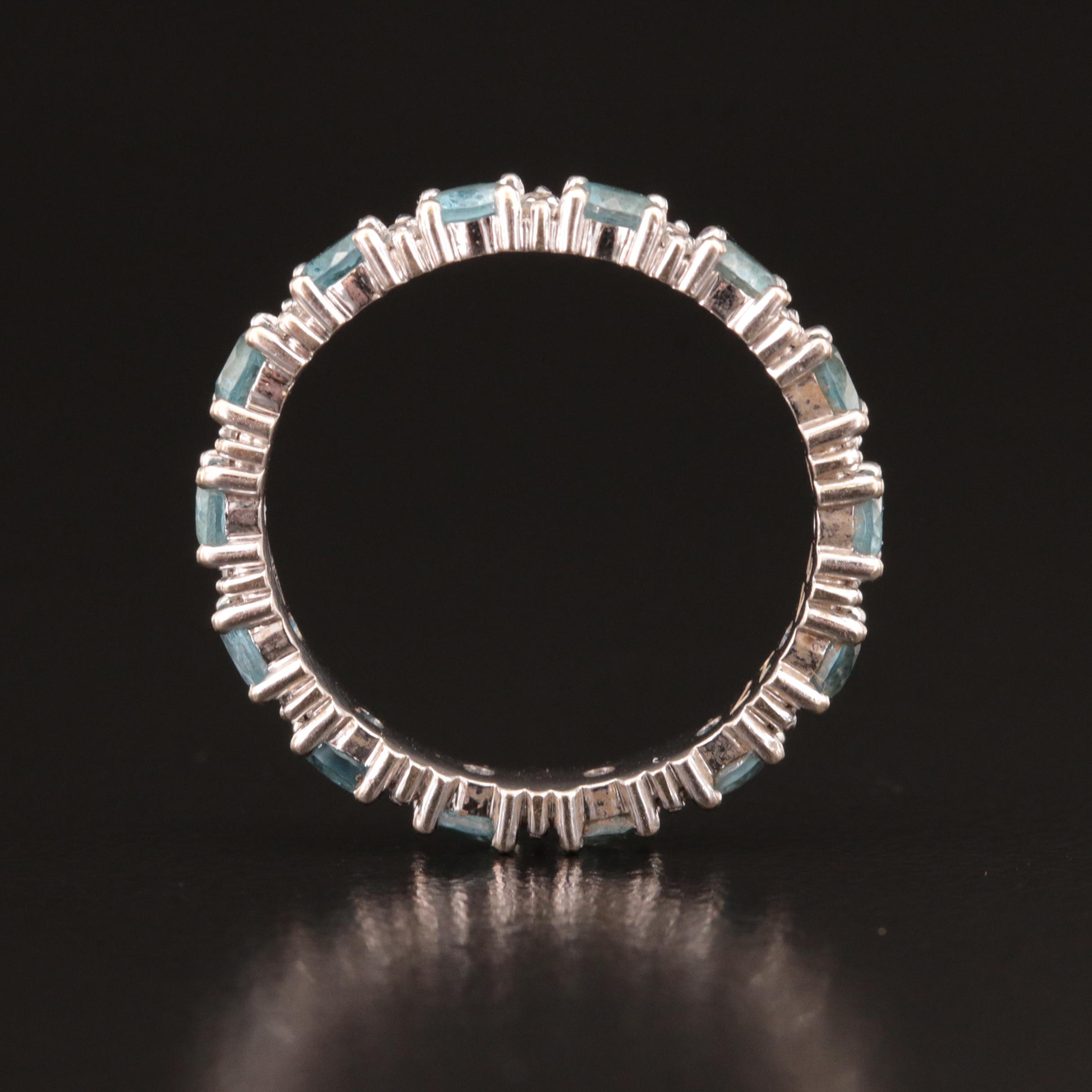 14K Topaz and Cubic Zirconia Eternity Band