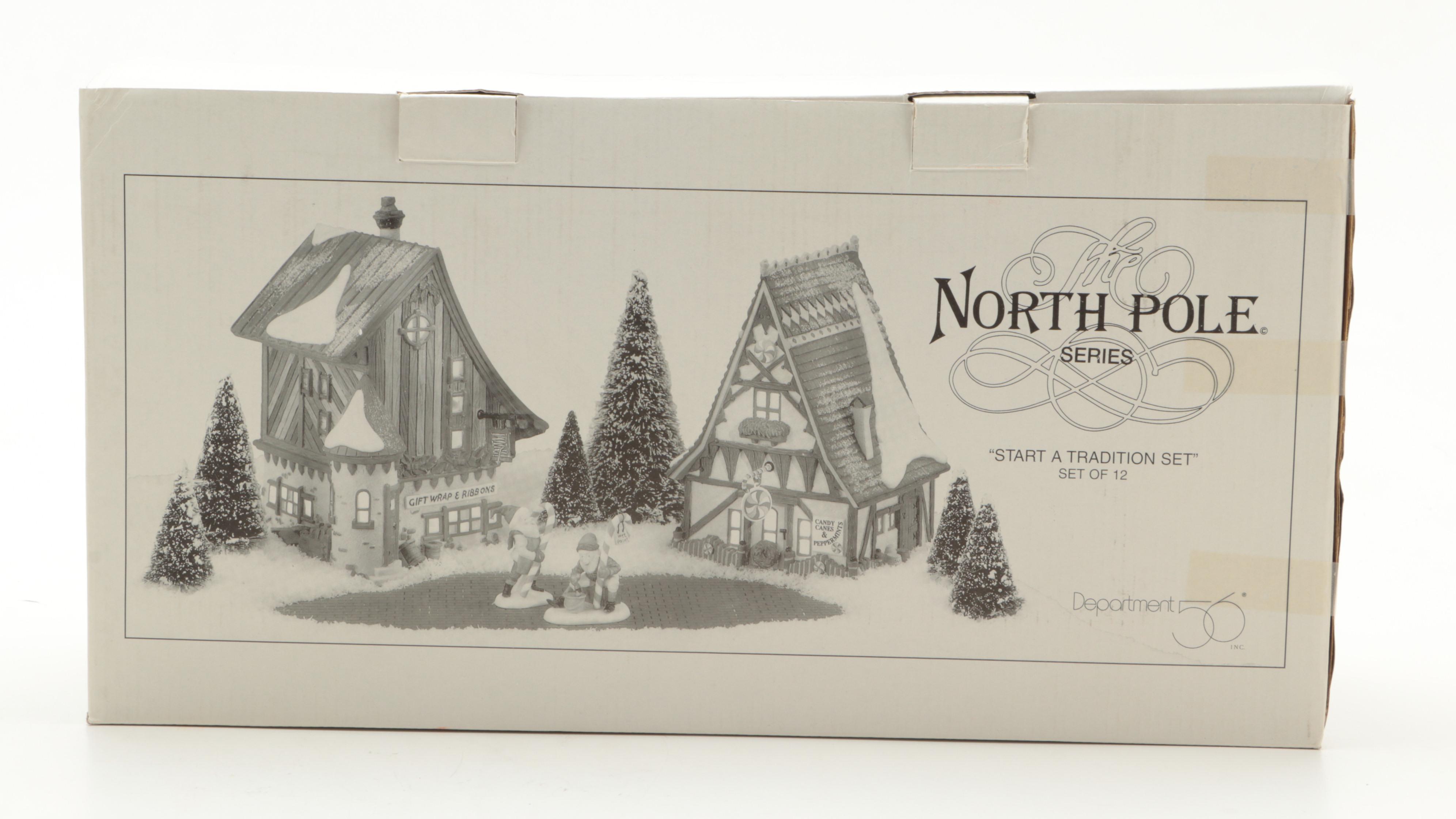 Department 56 "Start A Tradition" Set and other North Pole Series Buildings