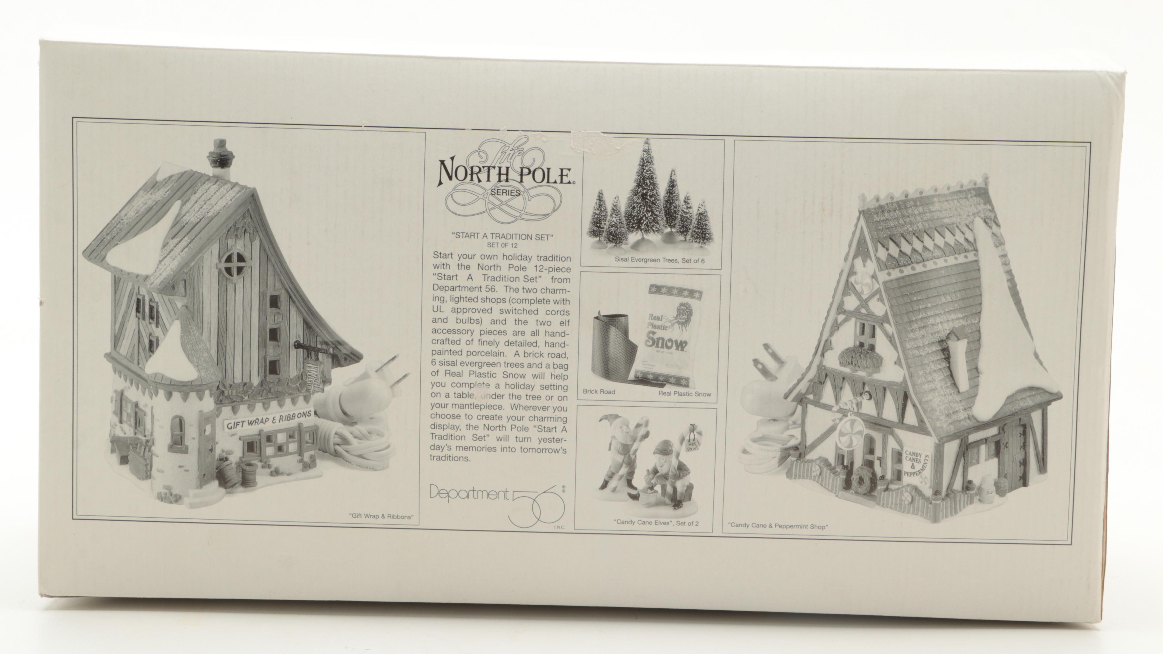 Department 56 "Start A Tradition" Set and other North Pole Series Buildings