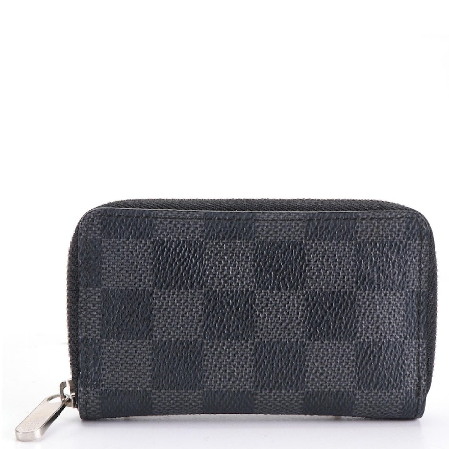 Louis Vuitton Zippy Coin Purse Vertical in Damier Graphite Coin Purse