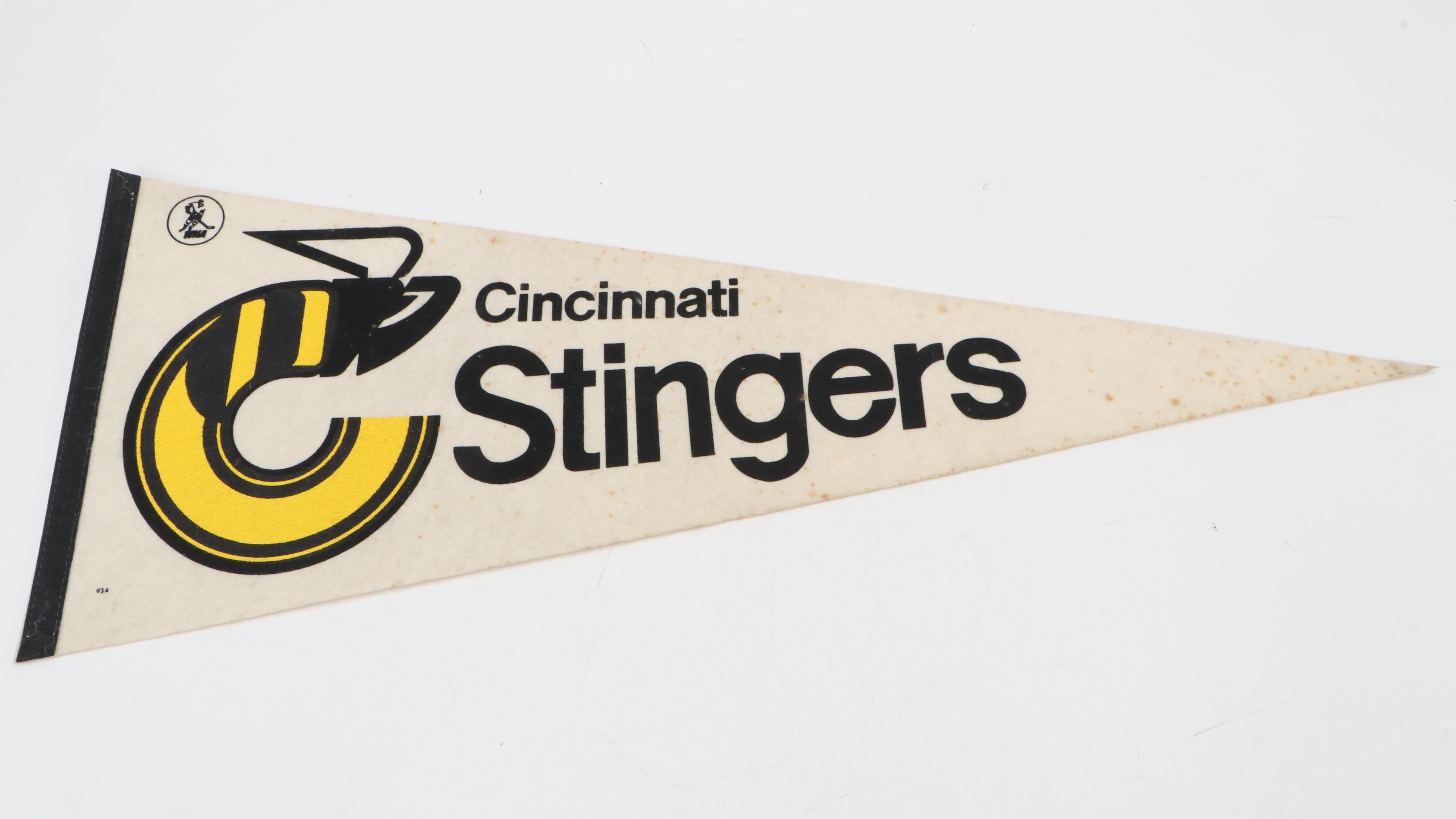 Cincinnati Stingers, Cyclones and Rockets Hockey and Football Pennants