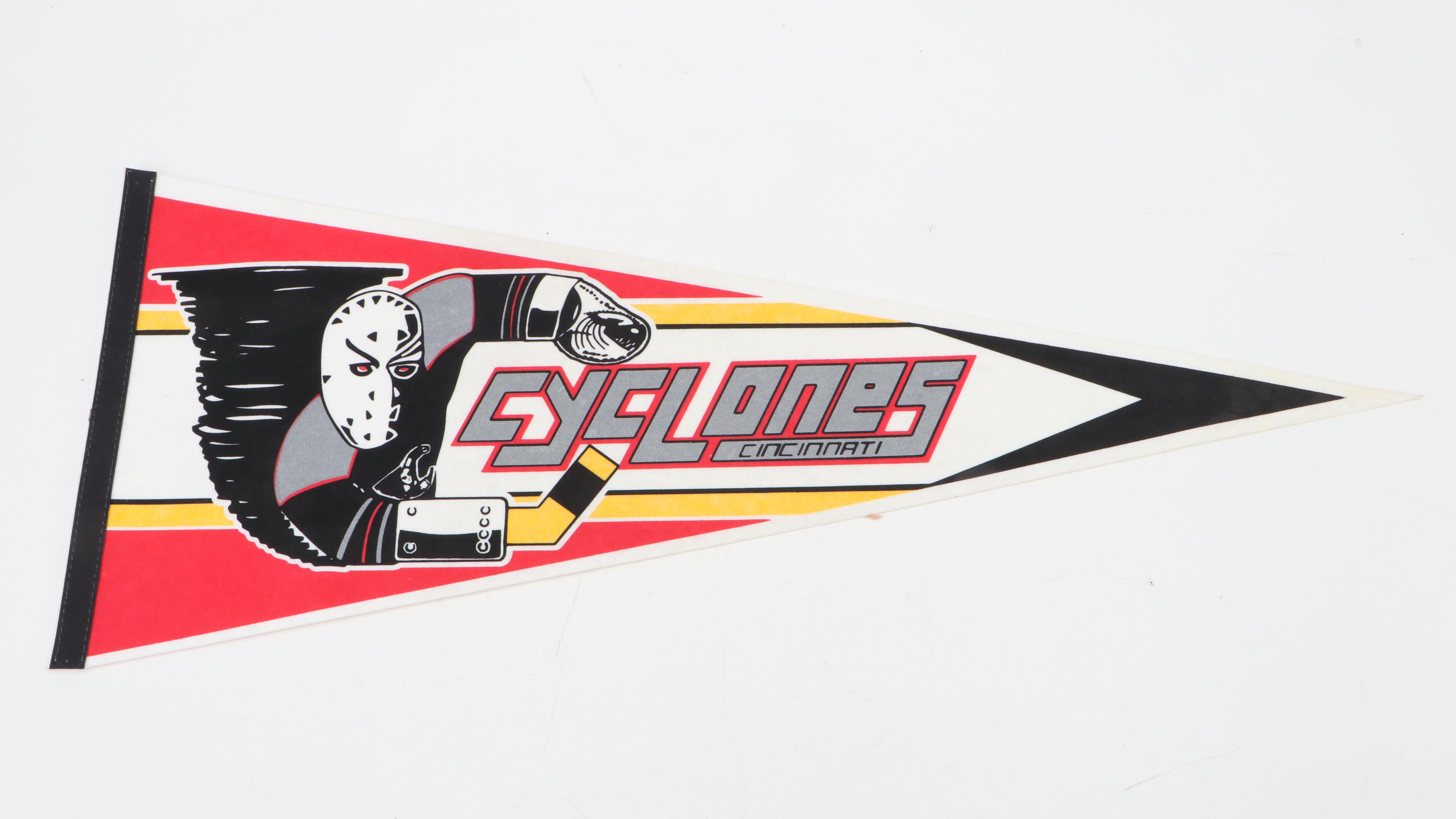 Cincinnati Stingers, Cyclones and Rockets Hockey and Football Pennants