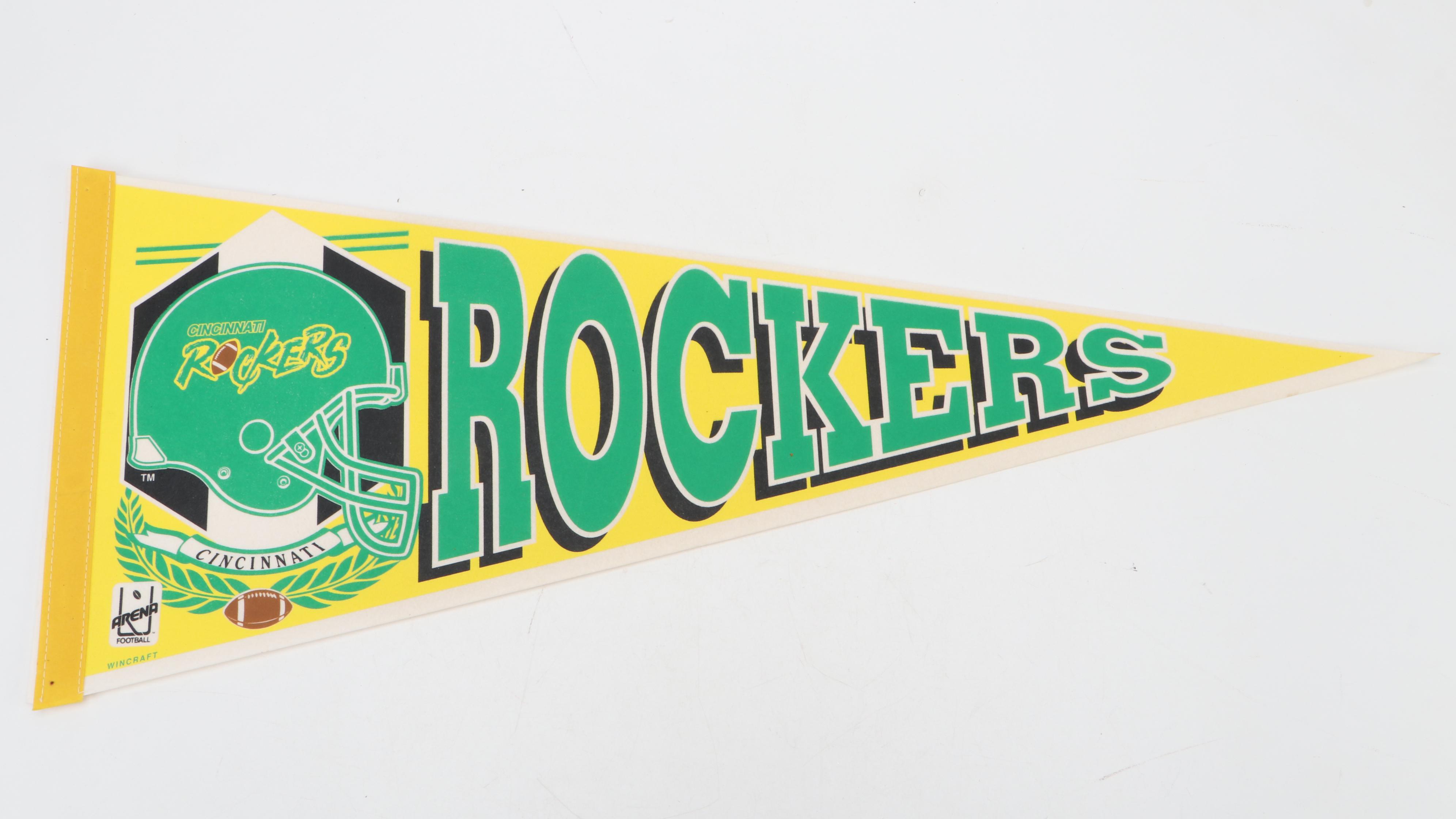 Cincinnati Stingers, Cyclones and Rockets Hockey and Football Pennants