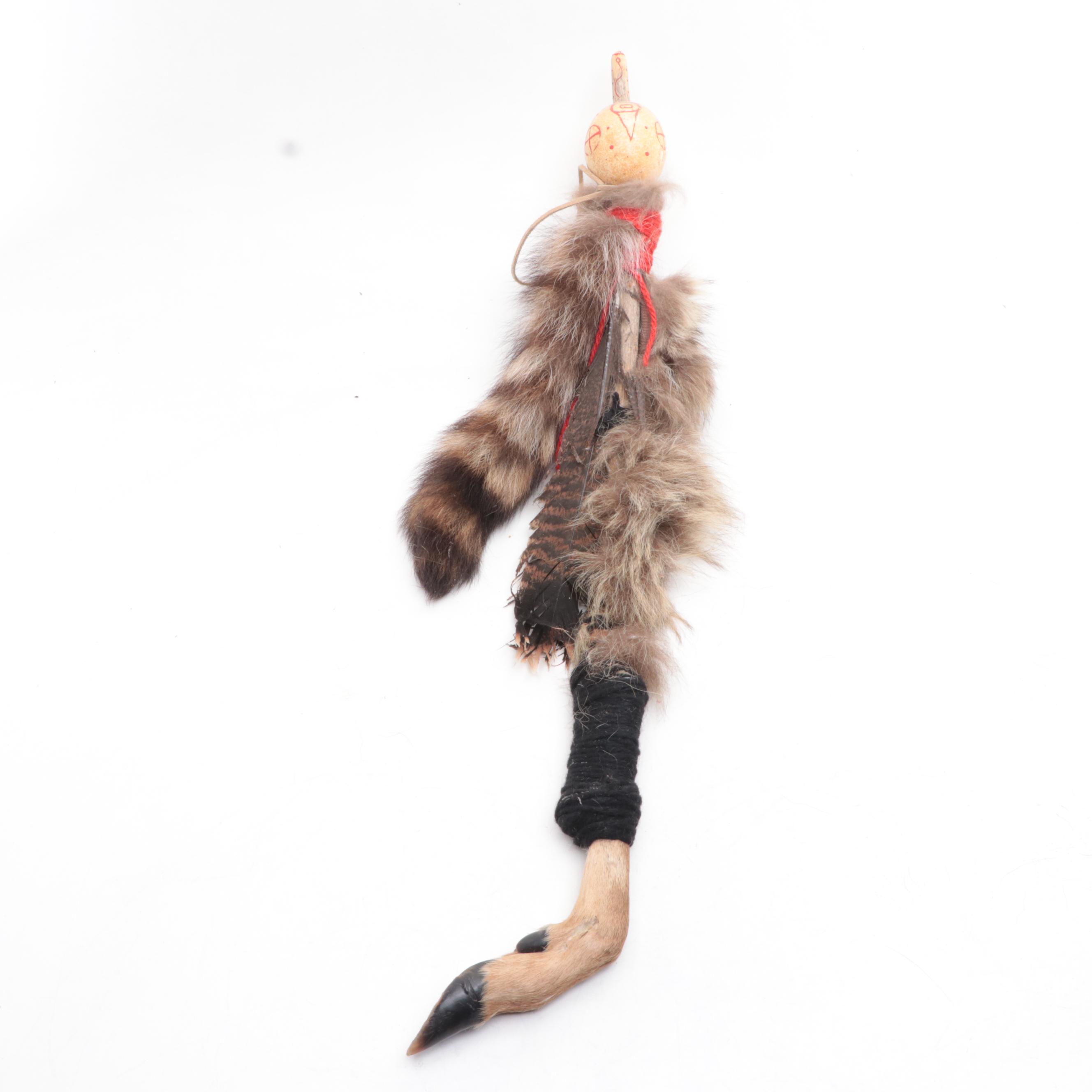 Native American Style Ceremonial Staffs and War Club