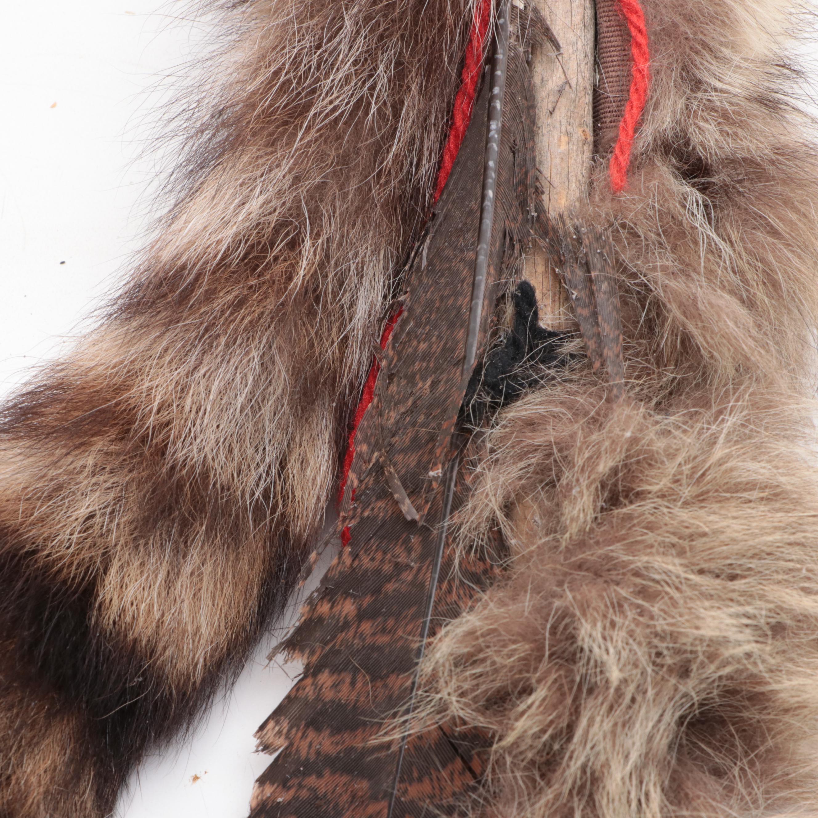 Native American Style Ceremonial Staffs and War Club