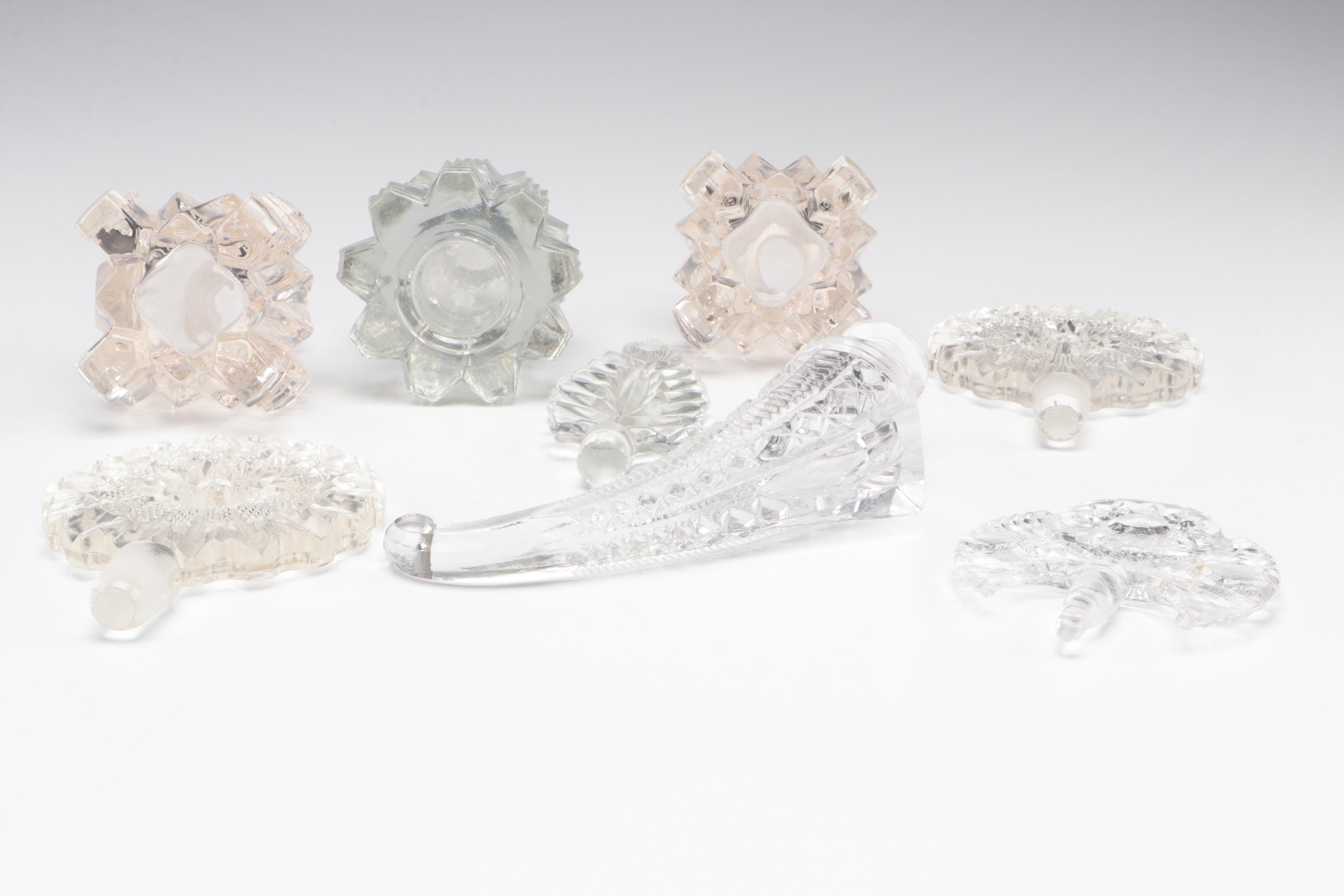 Waterford Crystal with Bohemian Cut Glass and Other Art Glass Perfume Bottles