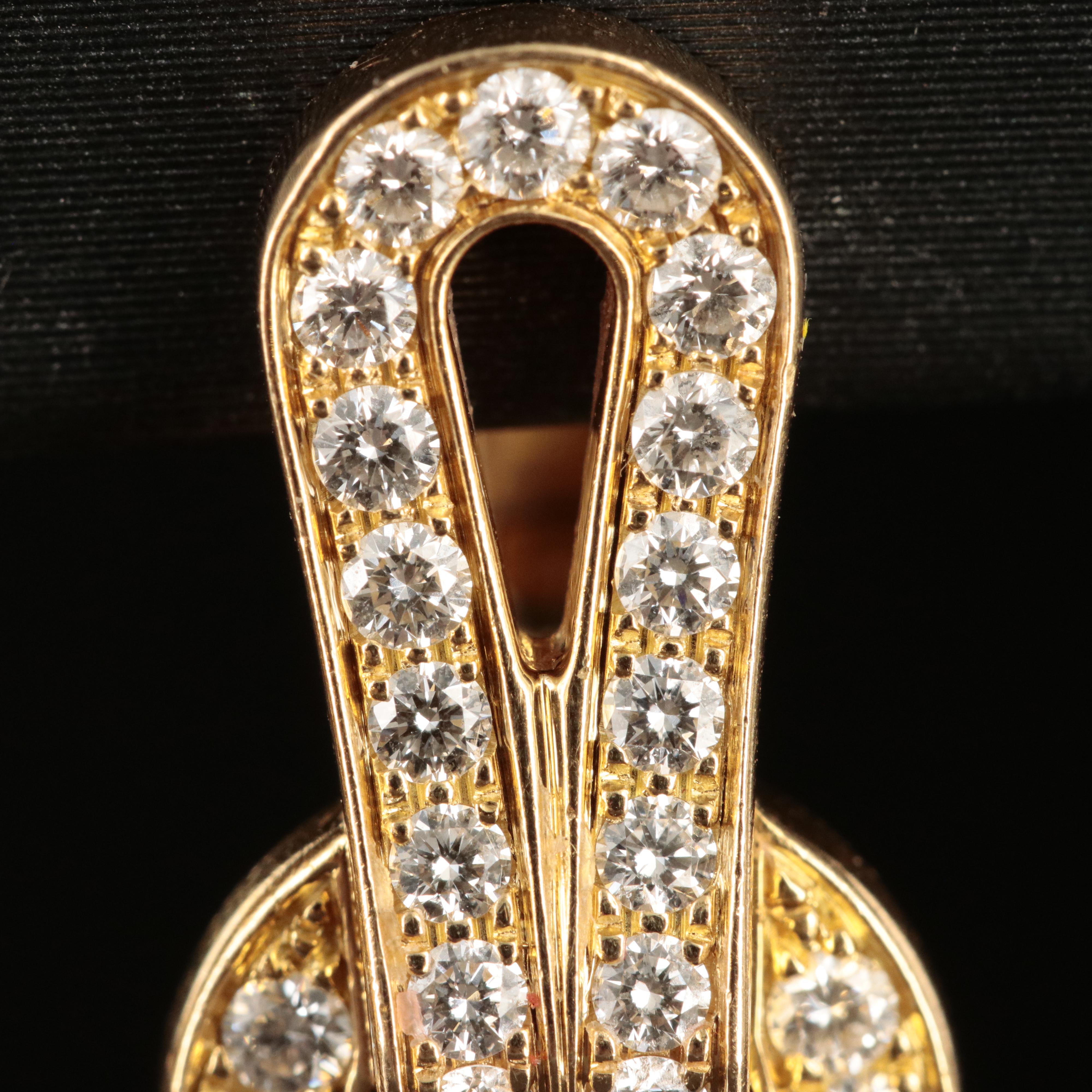 Cartier "Agrafe" 18K 1.16 CTW Diamond Earrings