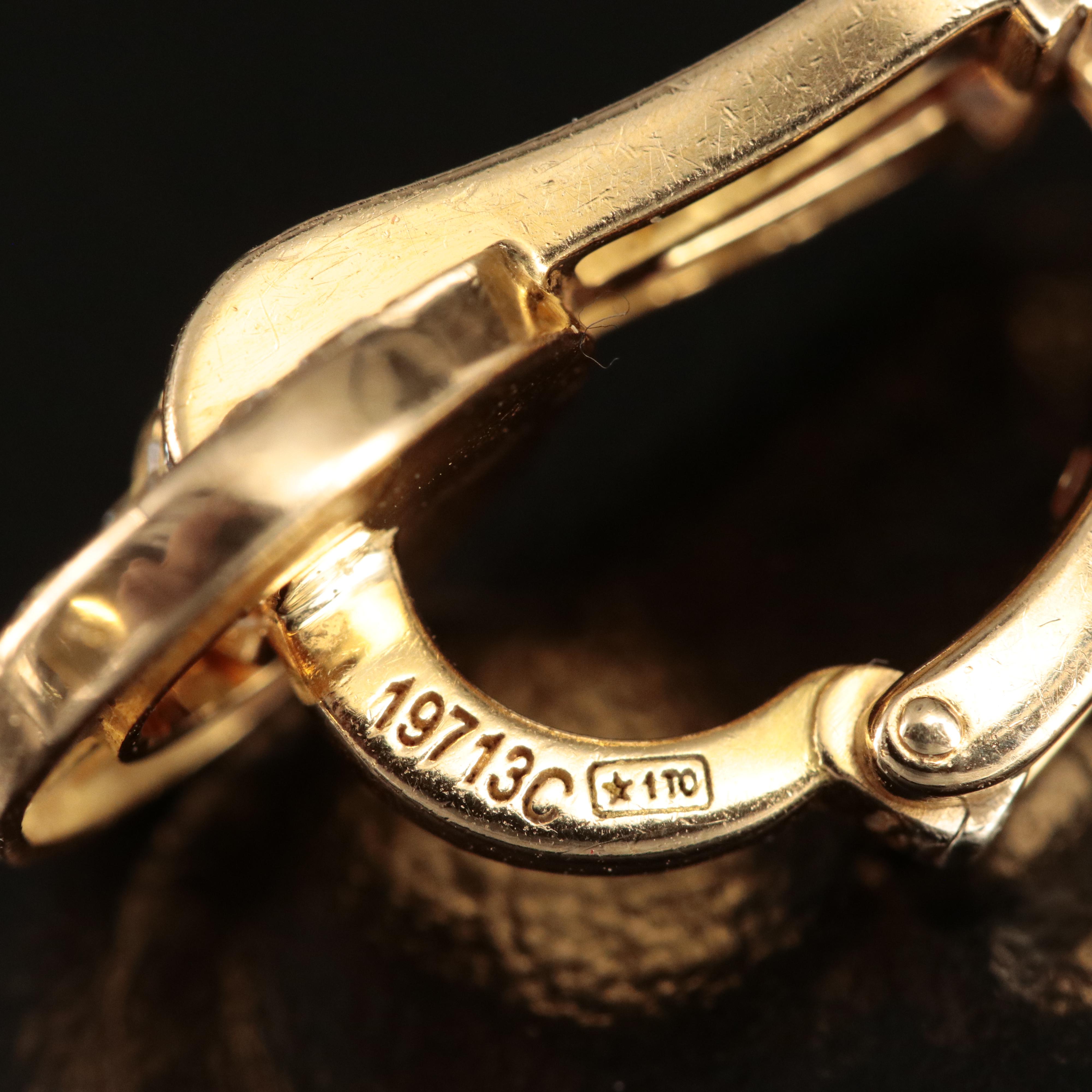 Cartier "Agrafe" 18K 1.16 CTW Diamond Earrings