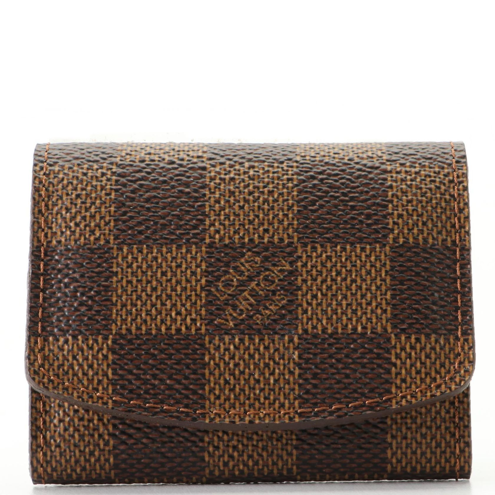 Louis Vuitton Cufflinks Holder in Damier Ebene Canvas