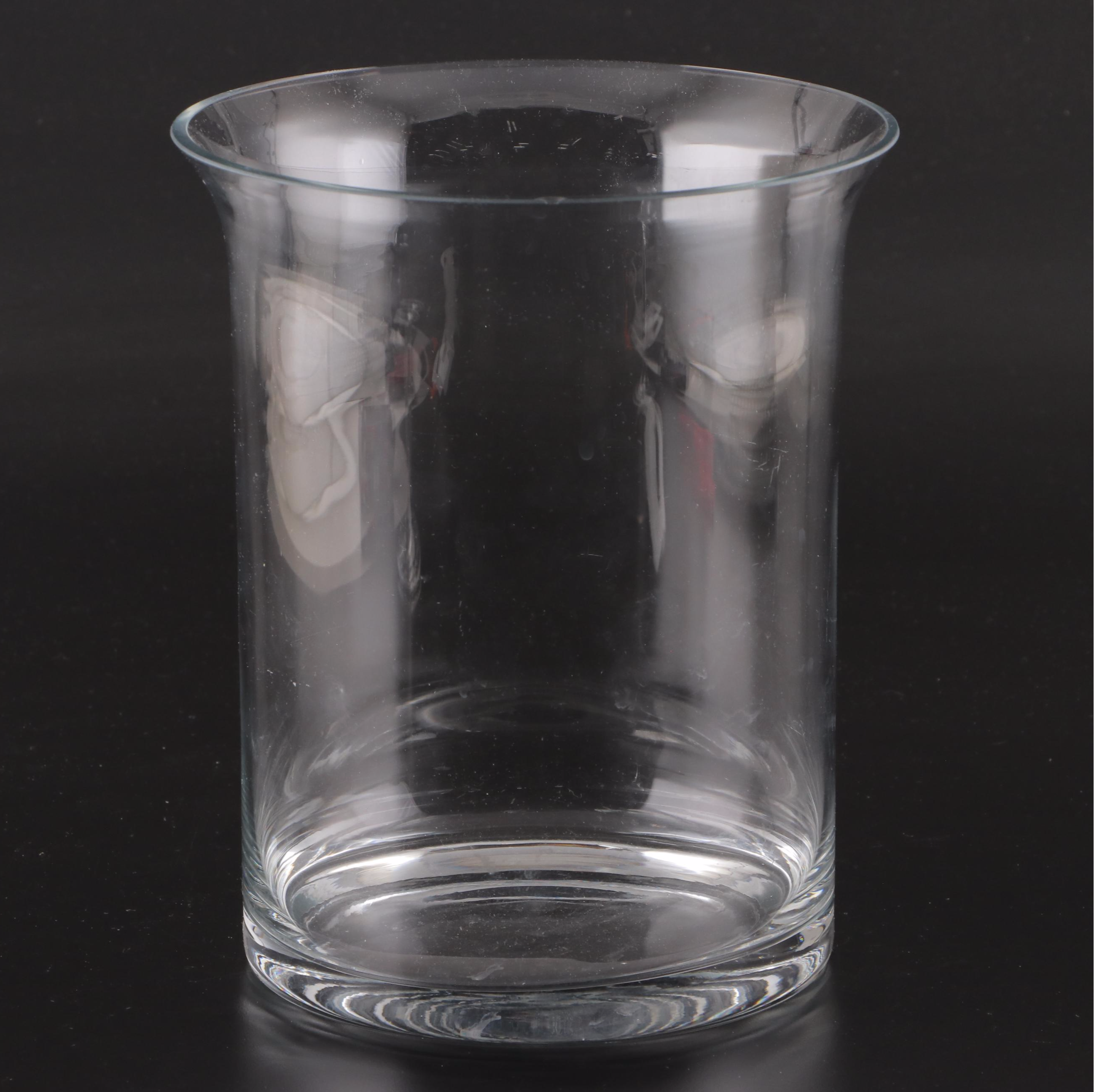 Rogaska Crystal Candlesticks with Square Plates and Beaker Vase