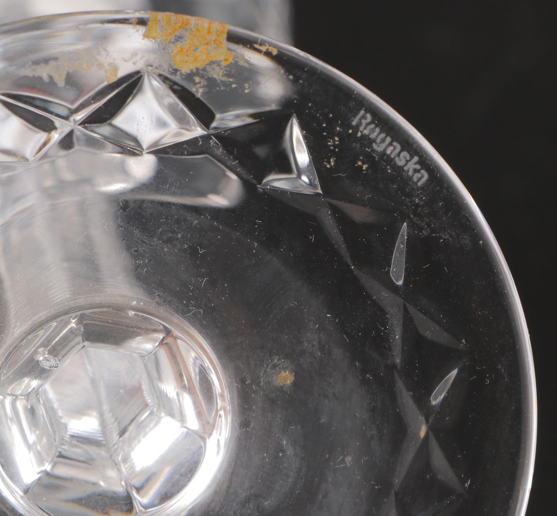 Rogaska Crystal Candlesticks with Square Plates and Beaker Vase