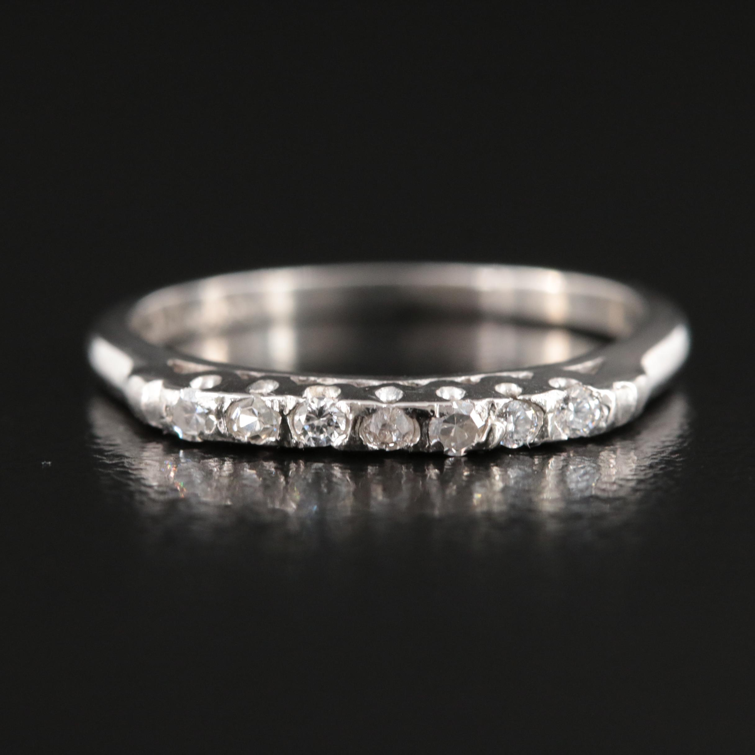 Vintage Platinum 0.12 CTW Diamond Band